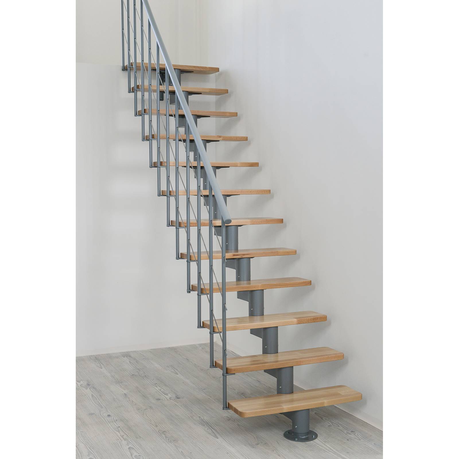 Minka Mittelholmtreppe Comfort Top 37 - 312cm Geschosshöhe Buche Grau