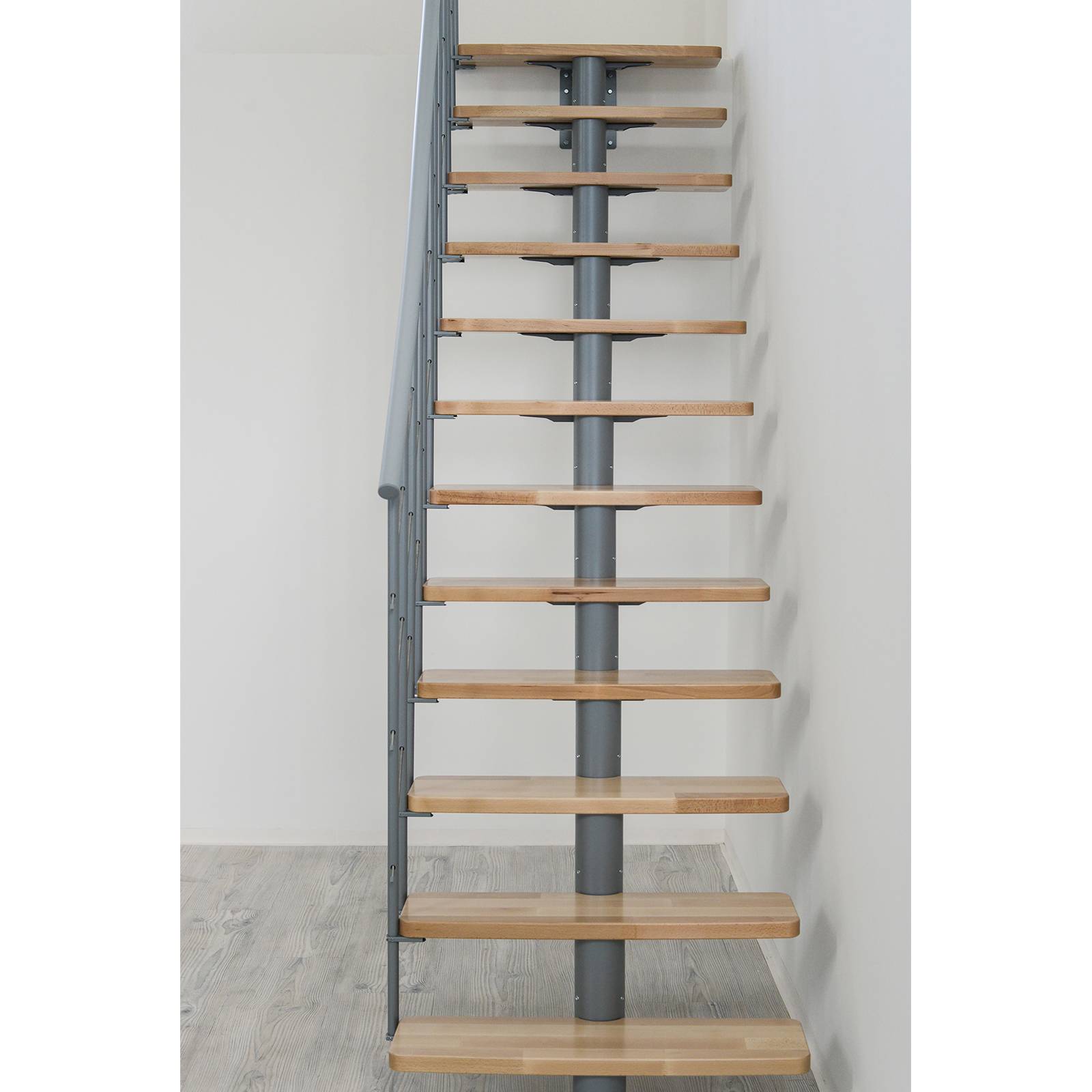 Minka Mittelholmtreppe Comfort Top 37 - 312cm Geschosshöhe Buche Grau