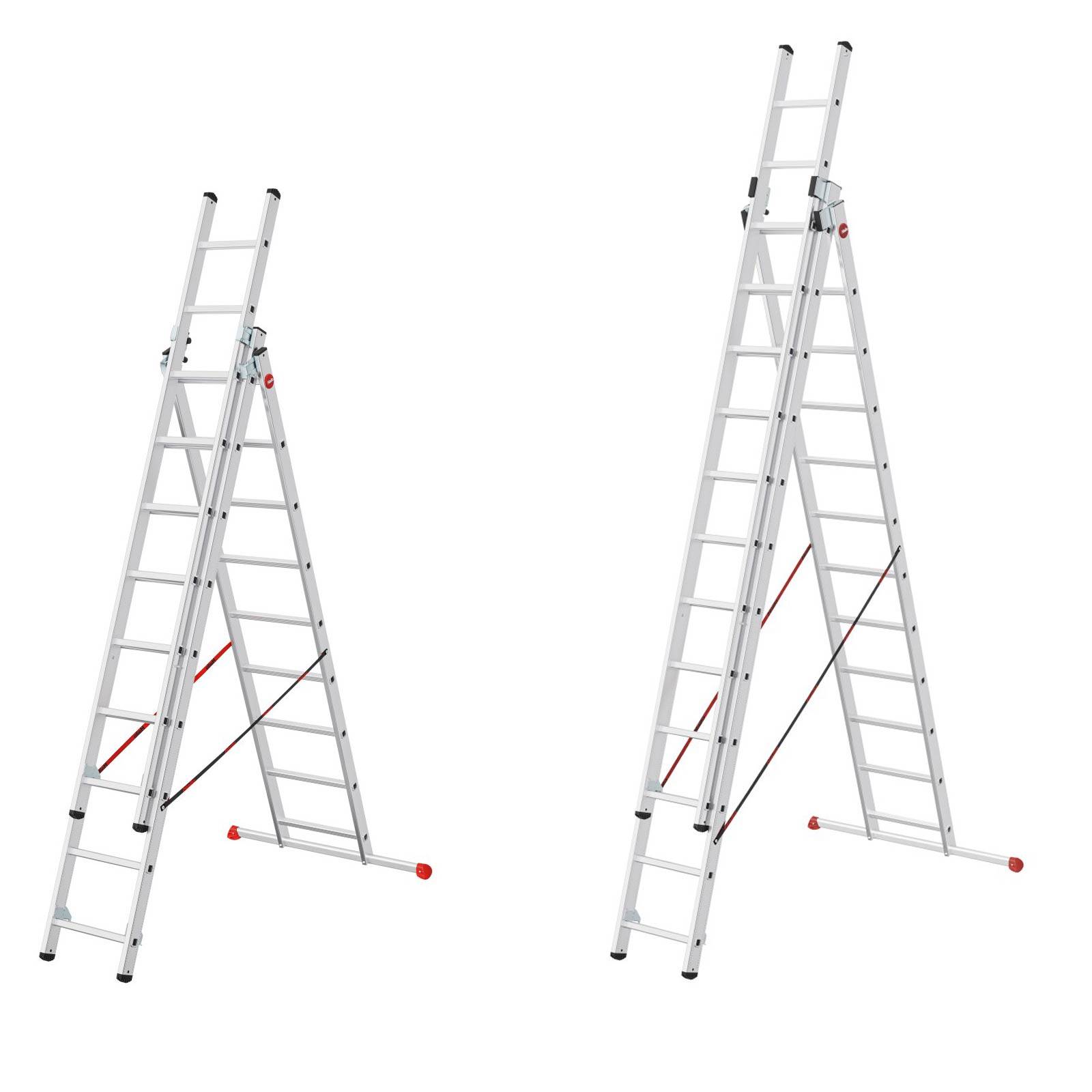 Hailo HobbyStep combi Mehrzweckleiter 3x12 Sprossen