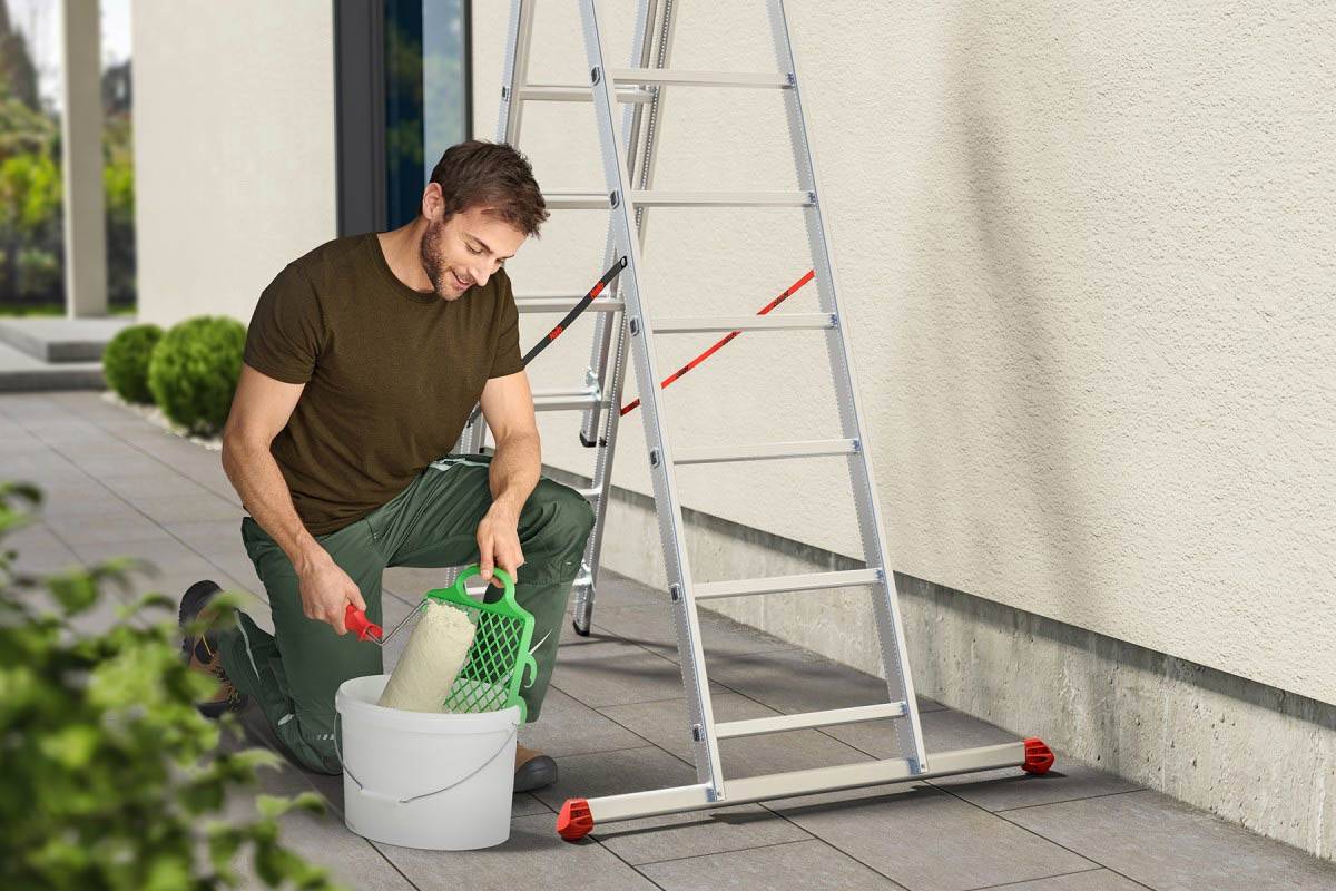 Hailo HobbyStep combi Mehrzweckleiter 3x12 Sprossen