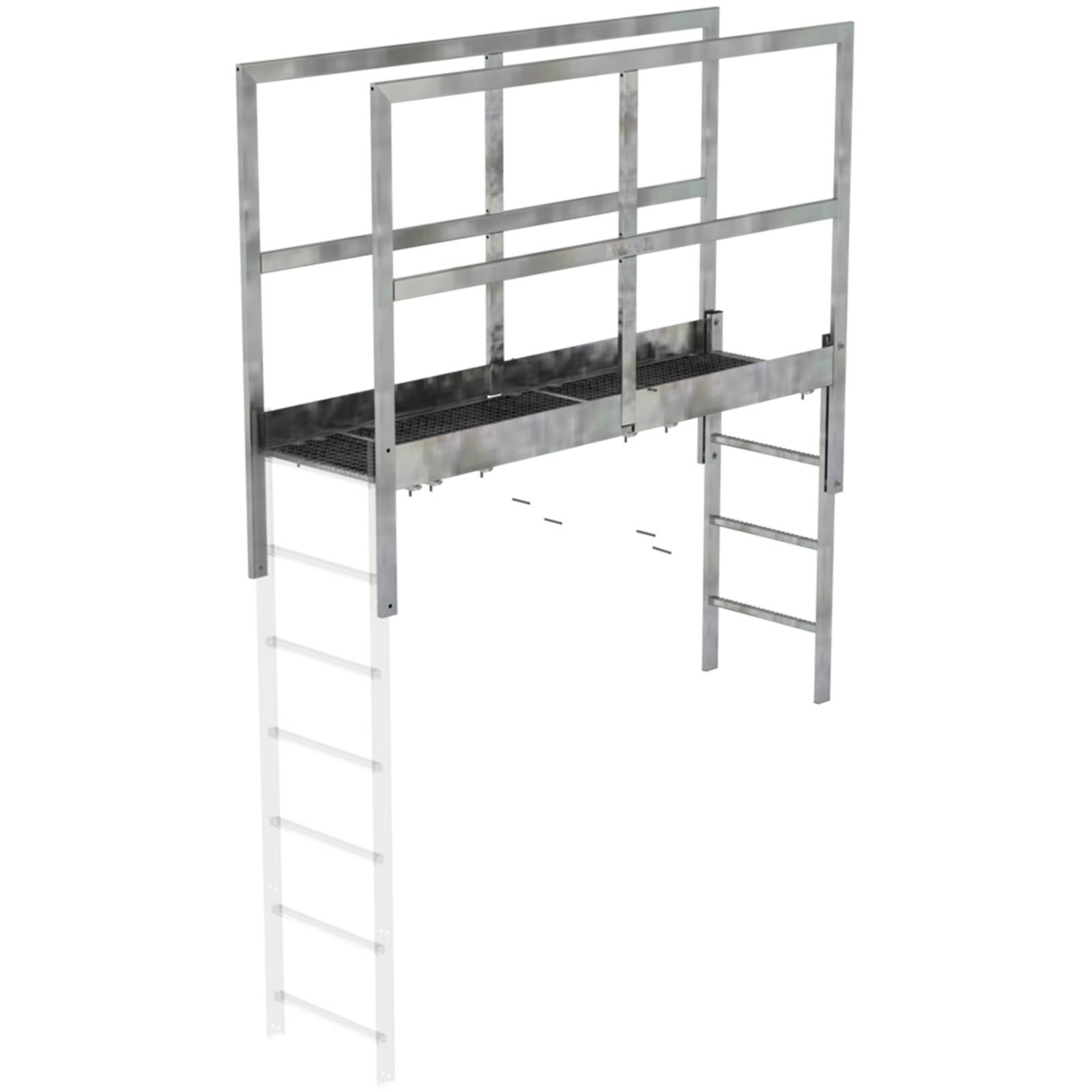 MUNK Attika-Überstieg in Sonderlängen Stahl verzinkt 2000mm