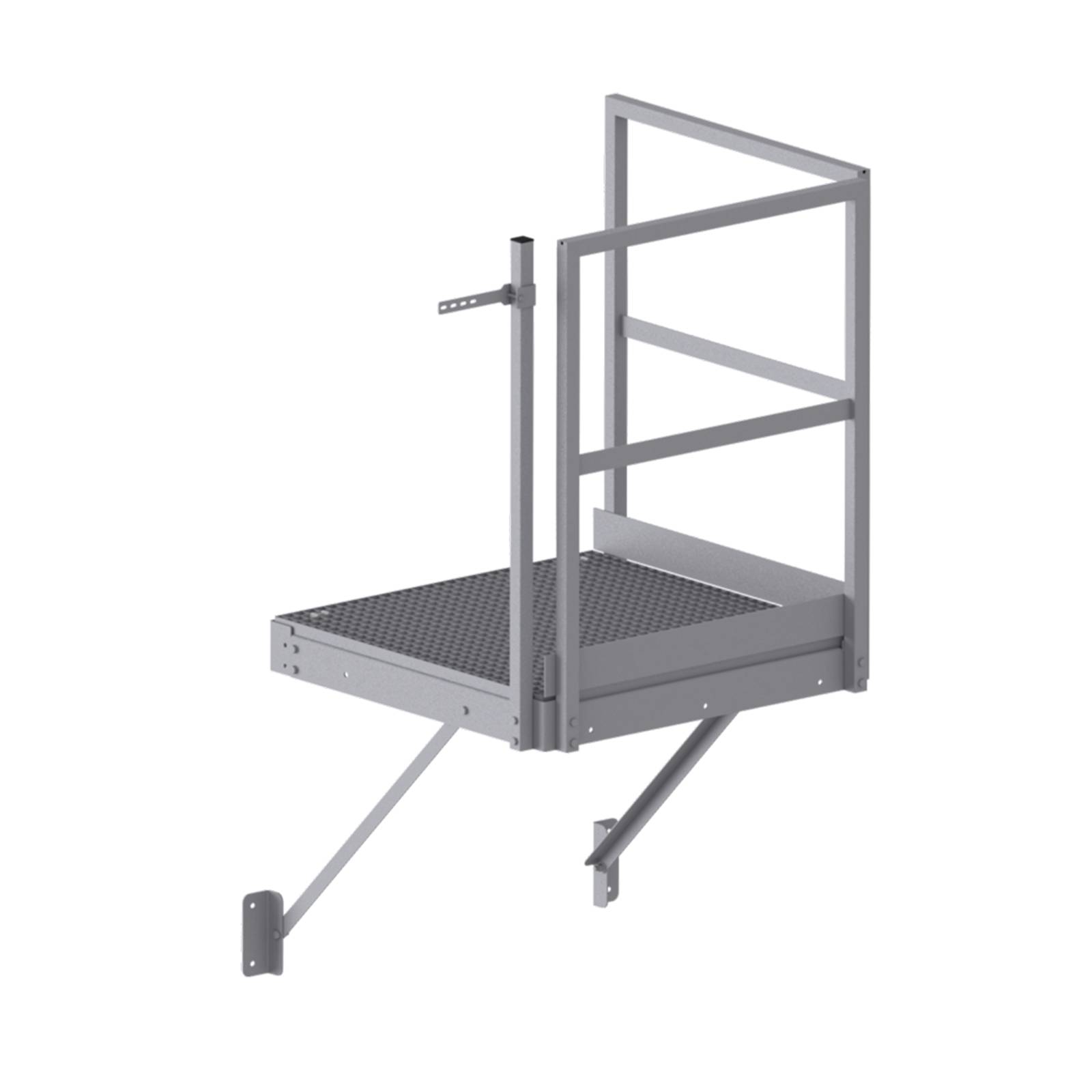 Hymer Podest aus Gitterrost Stahl verzinkt 0,8x0,8m