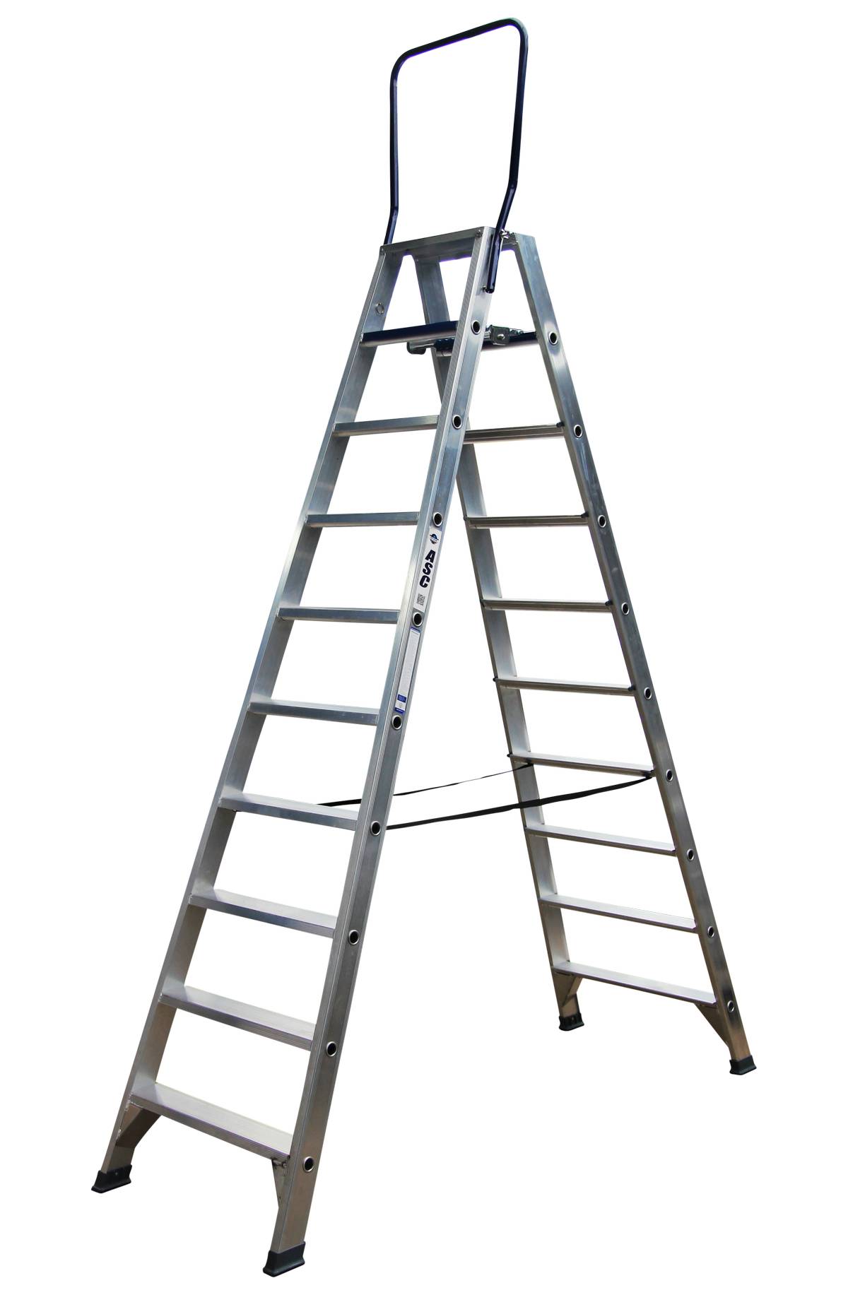 ASC Stufenstehleiter DT-10 doppelseitig 10 Stufen mit 4,53m Arbeitshöhe