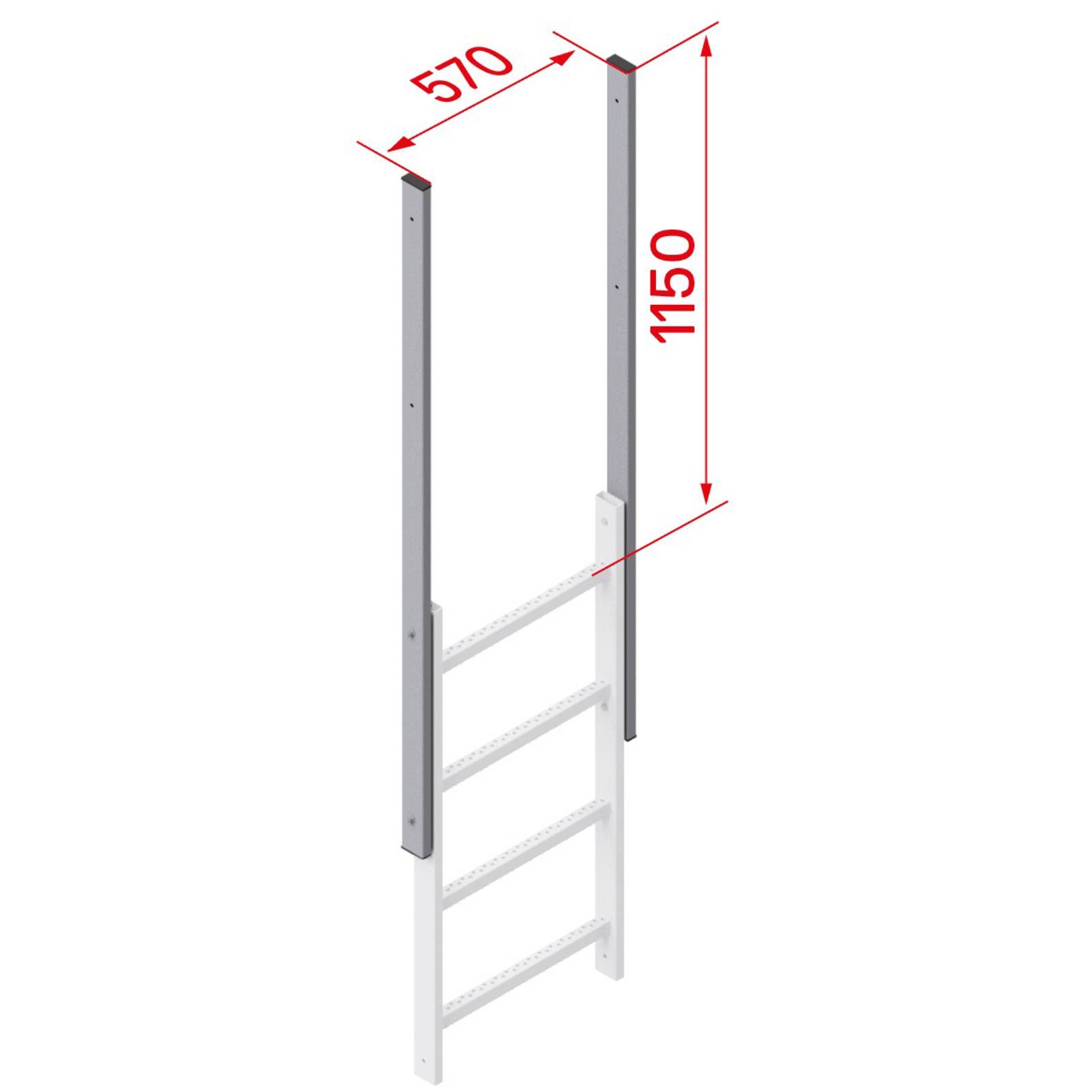 Hymer Ausstieg gerade Stahl verzinkt Breite 0,57m