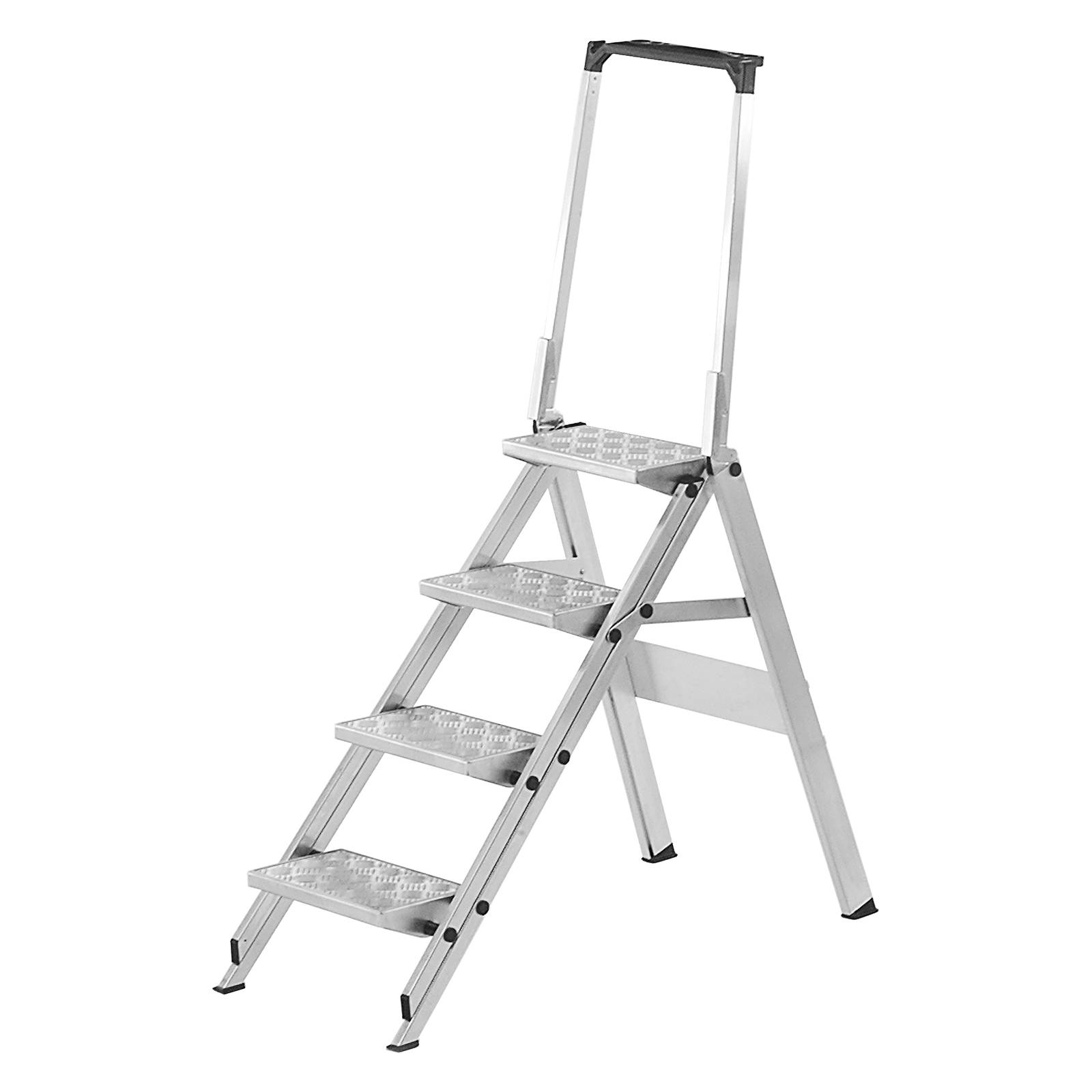 Hymer Sicherheitstreppe 5 Stufen mit geriffeltem Aluminiumbelag mit Bügel