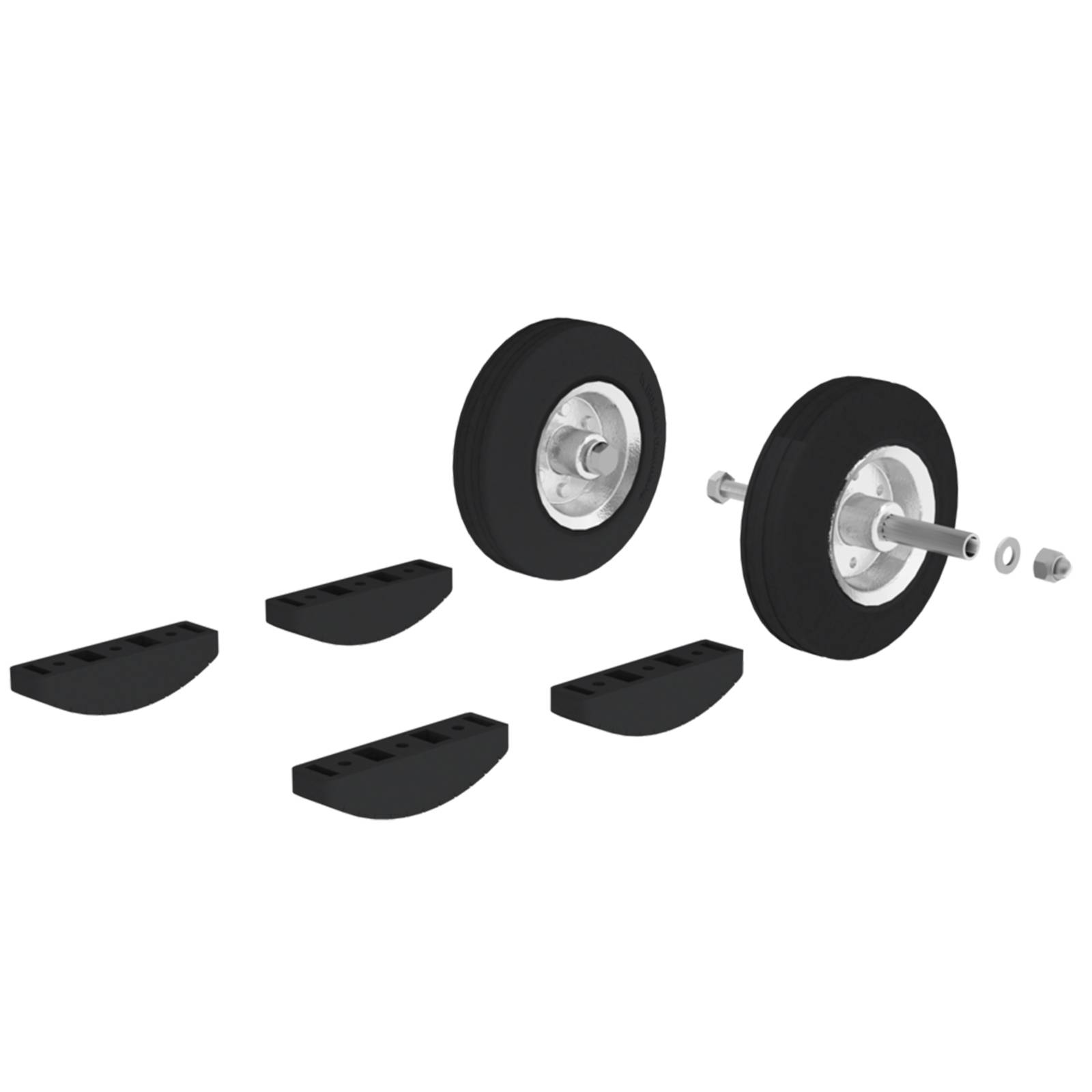 MUNK Rollensatz elektrisch ableitfähig passend für Arbeitspodest fahrbar