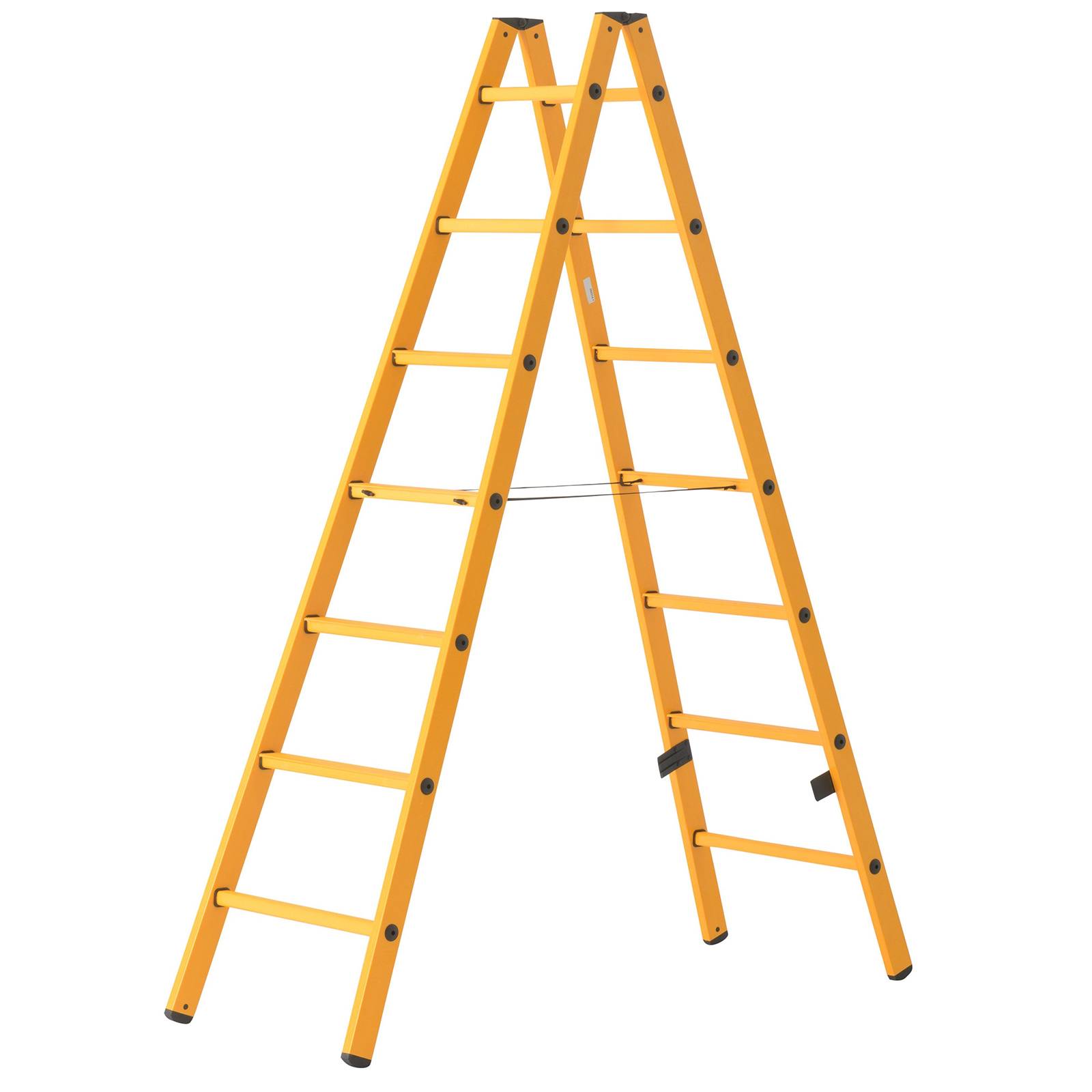 Hymer GFK Sprossenstehleiter mit Komfortsprossen 2x7 Sprossen