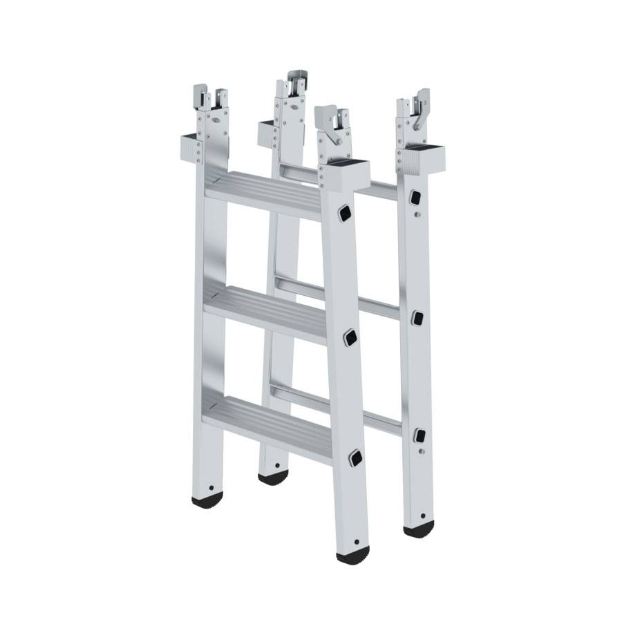 Munk Einsteckteil für Stufen Stehleiter beidseitig begehbar steckbar 2x4 Stufen 2 Stück