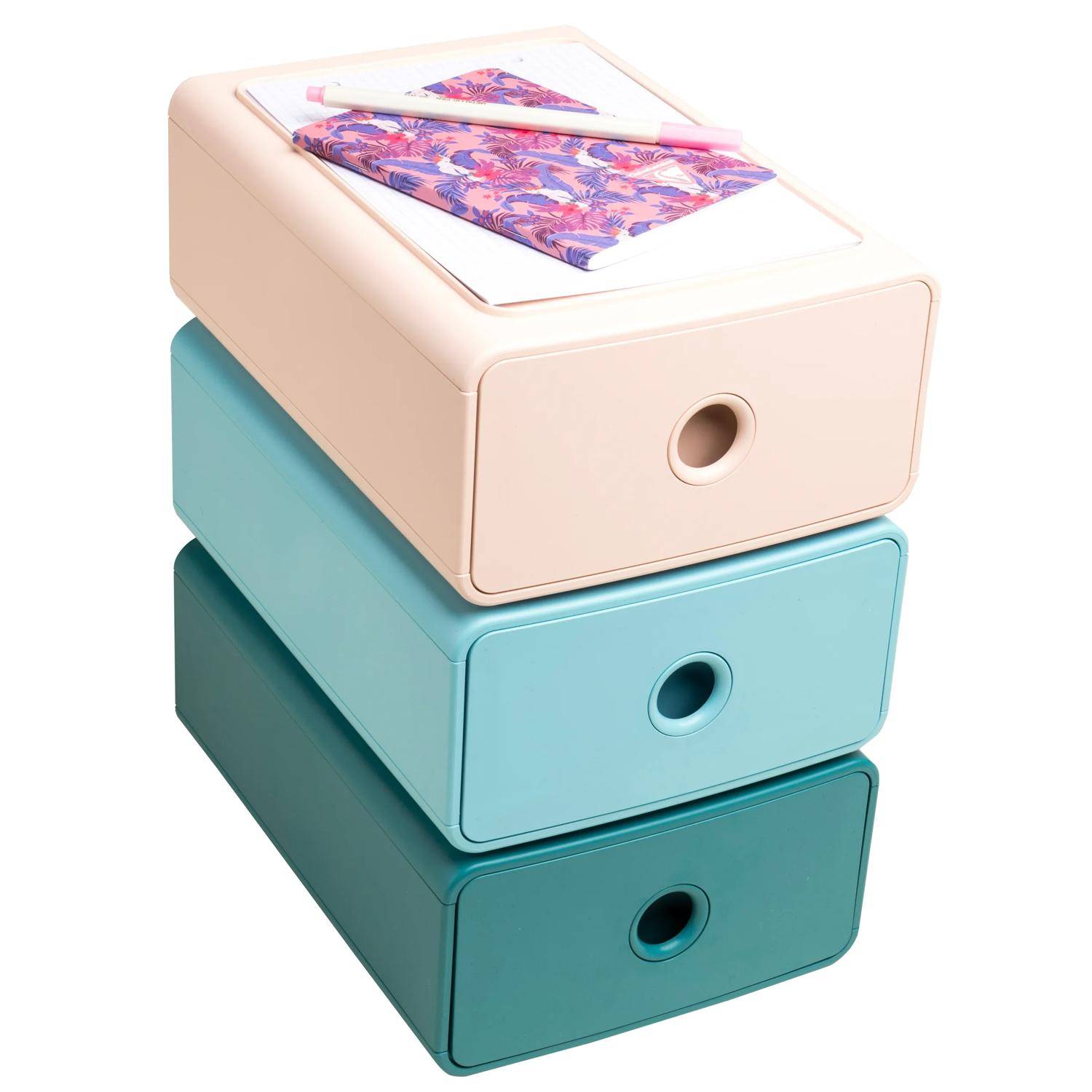 Exacompta 315431D 3x Ablagemodul Tiny Box Skandi Hellrosa