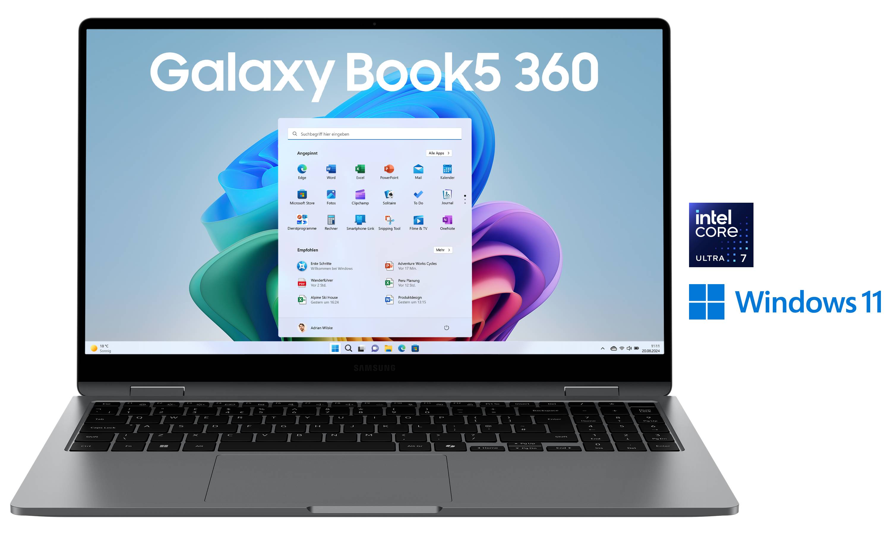 Samsung Galaxy Book5 Pro 360 Core Ultra7 256V 512GB/16GB grau (2025)