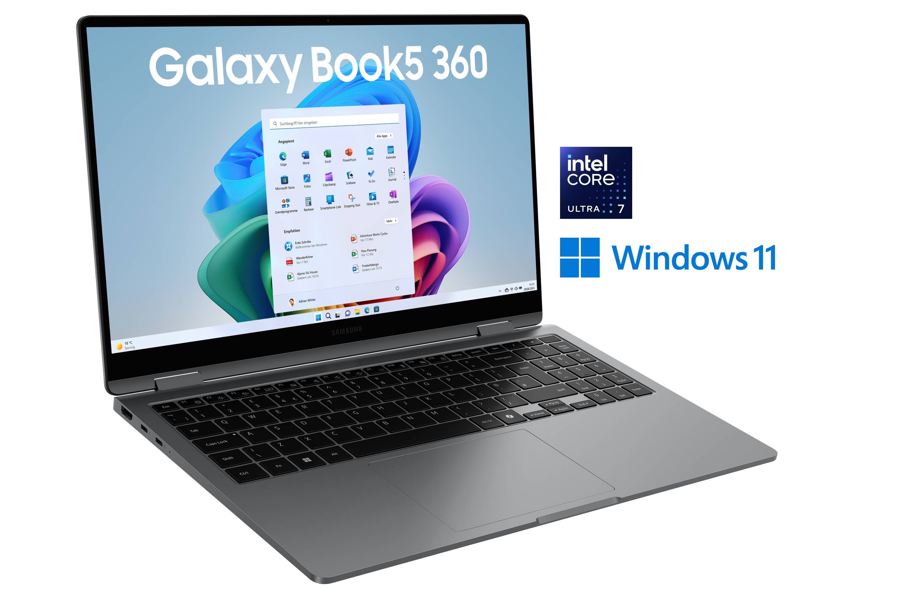 Samsung Galaxy Book5 Pro 360 Core Ultra7 256V 512GB/16GB grau (2025)