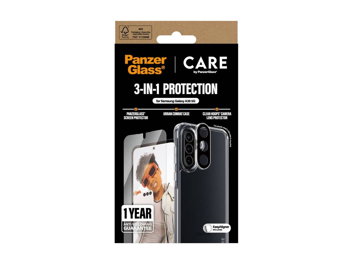 CARE by Schutzglass Flagship 3in1 Case+Glass+Lens Samsung Galaxy A36 5G - transparent