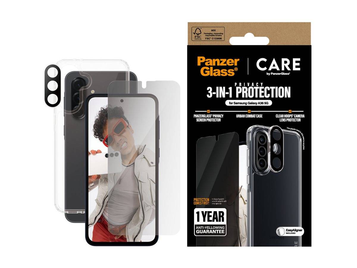 PanzerGlass CARE by PanzerGlass Urban Combat - 3-in-1 Sichtschutzpaket - hintere