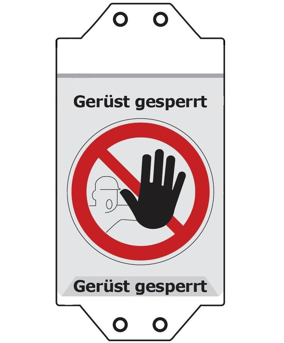 Hymer Einzellteil Gerüst Einsteckhülle "Gerüst gesperrt"