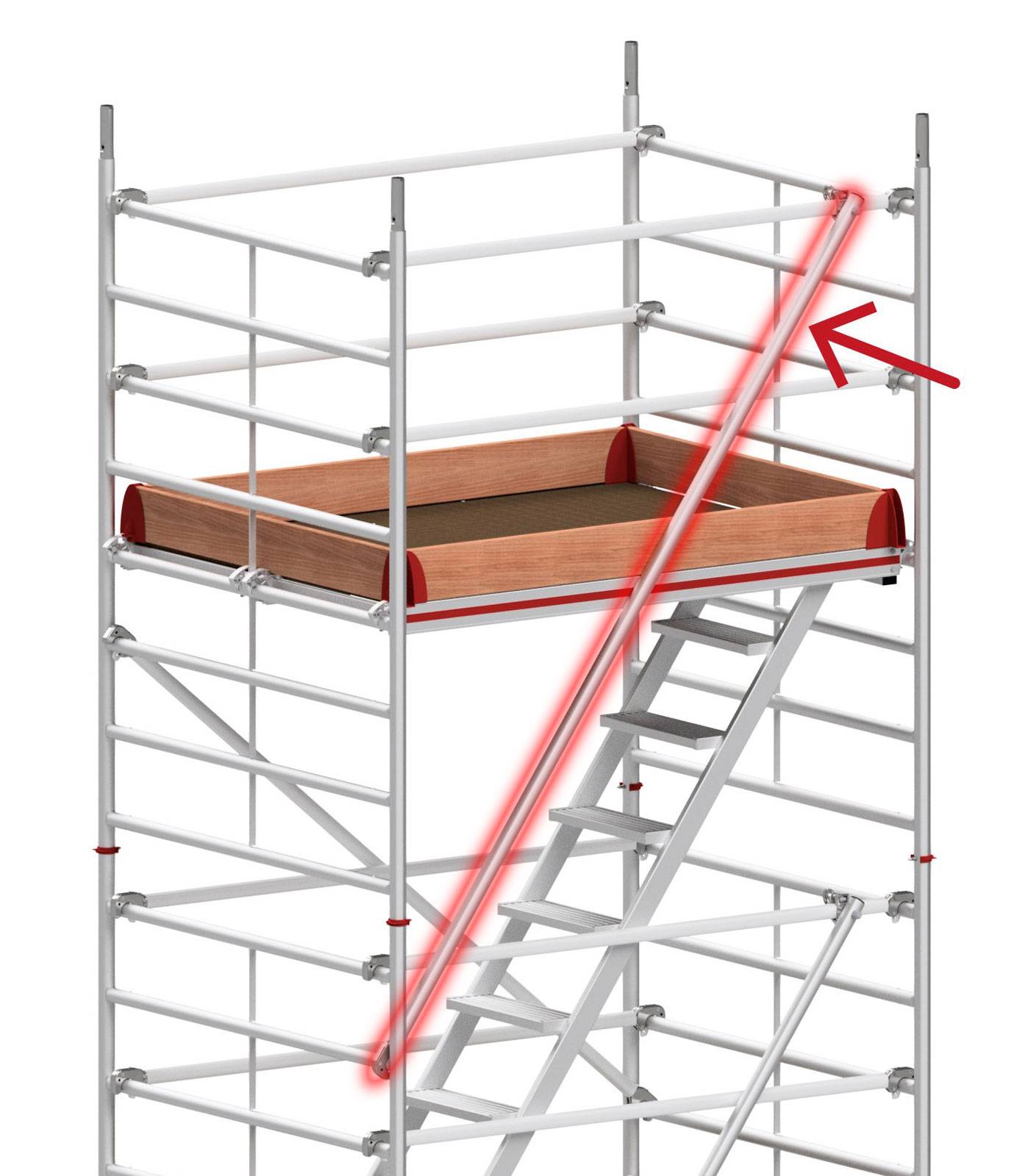 Hymer Einzelteil Gerüst Geländerrohr 2,8m