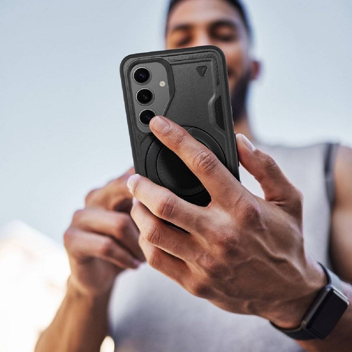 Bumper Verstärktes Handyhülle mit Ständer kompatibel mit Xiaomi 14C Schwarz