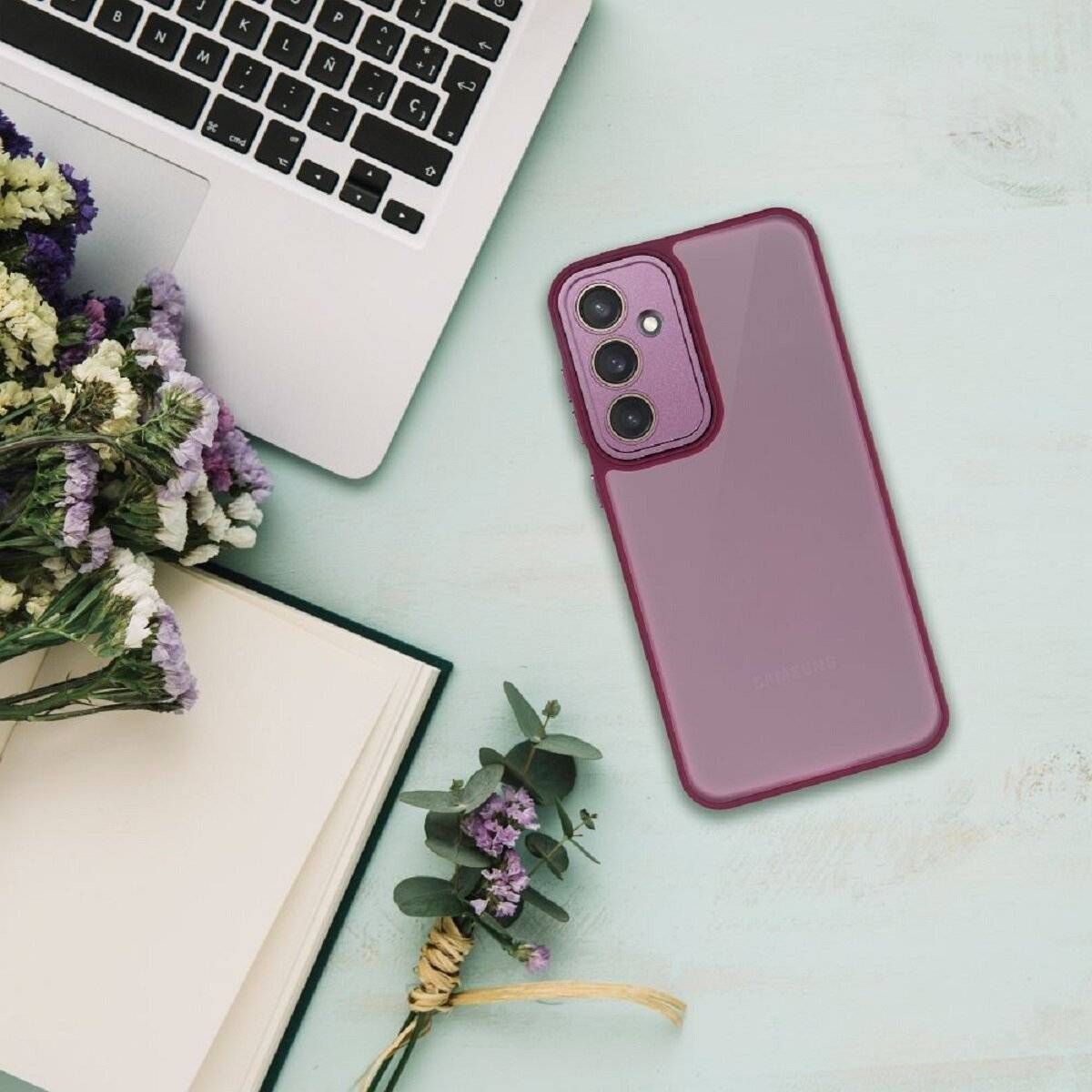 Bumper Schutzhülle – Schockabsorbierende Handyhülle kompatibel mit Samsung Galaxy S25 Lila