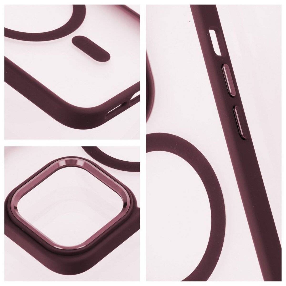 Matte MagSafe Cover Hülle kompatibel mit Samsung Galaxy S25 Plus Rot