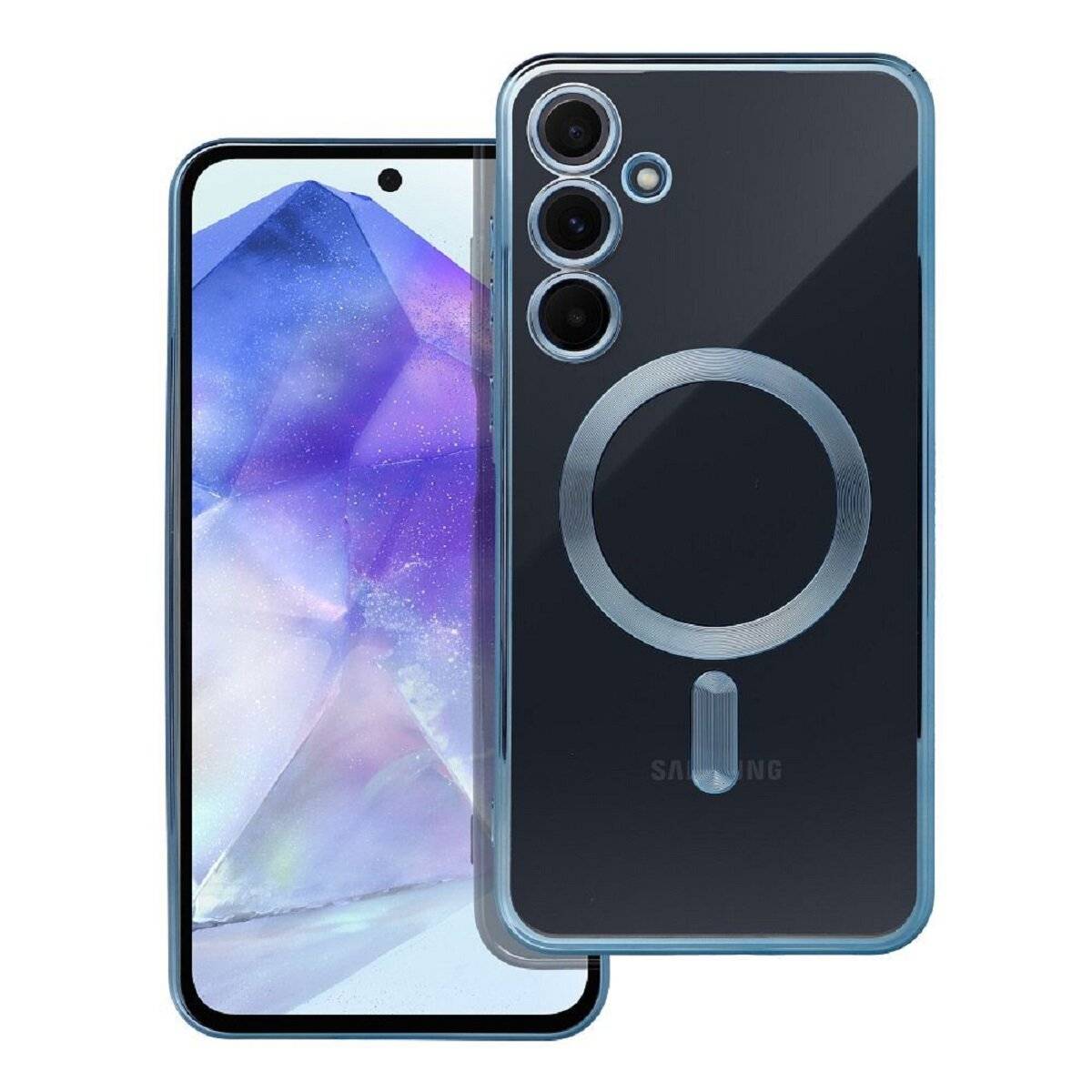 Handyhülle Bumper Schützhülle für Smartphones kompatibel mit Samsung Galaxy A55 5G Blau