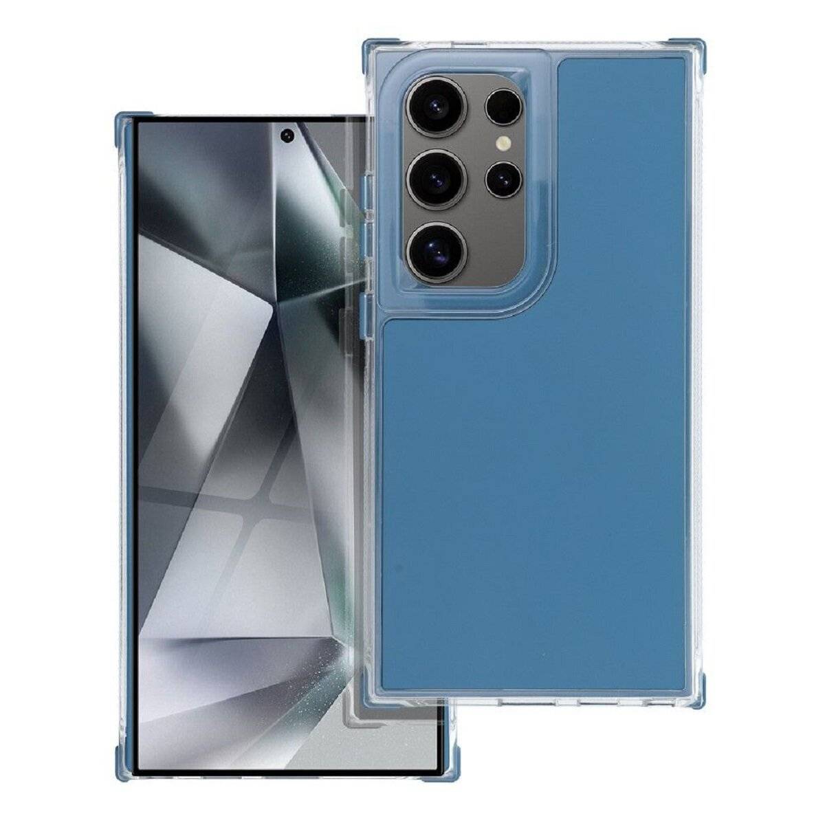 Stylische Bumper Handyhülle – Moderner Look und Robuster Schutz kompatibel mit Samsung Galaxy S25 Blau
