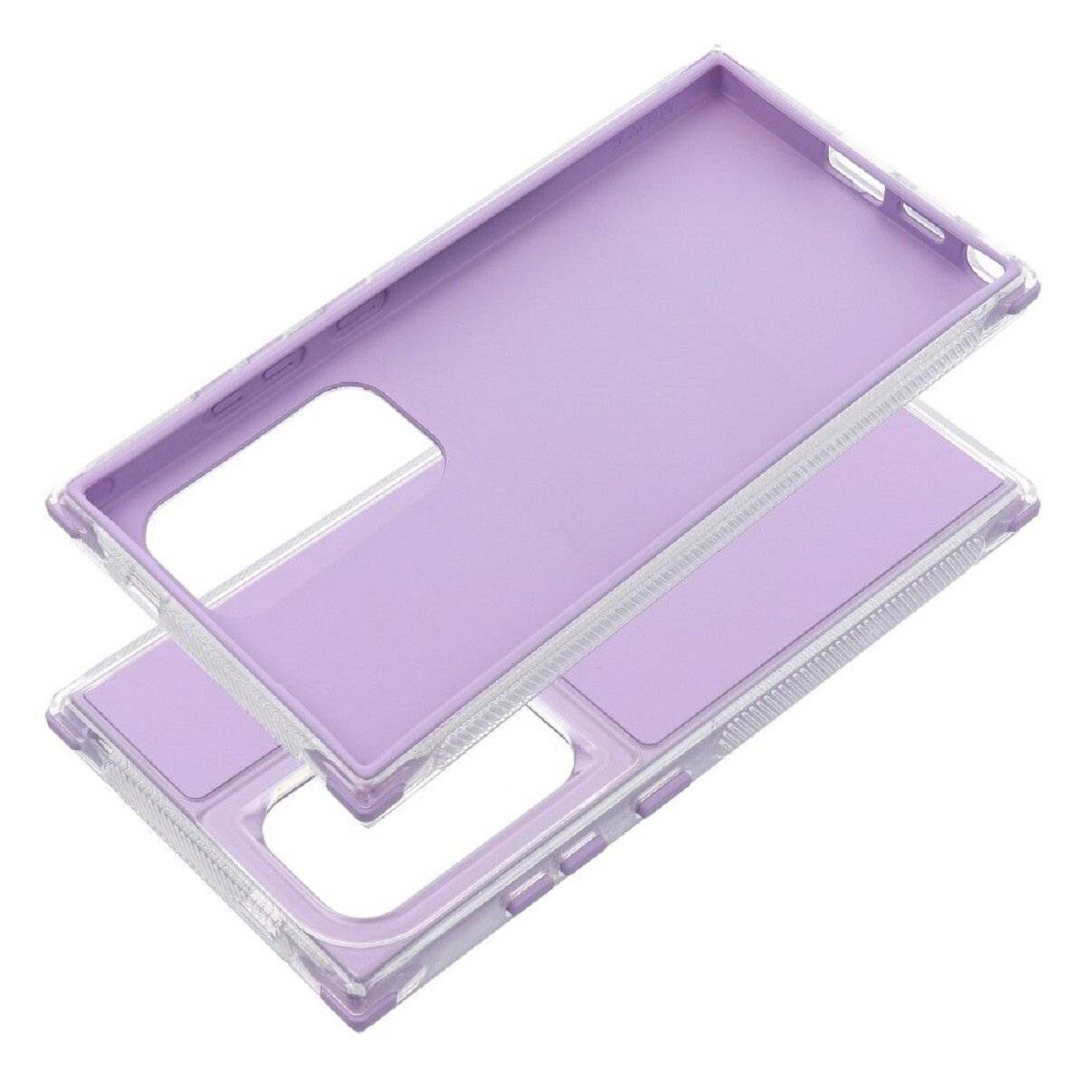Stylische Bumper Handyhülle – Moderner Look und Robuster Schutz kompatibel mit Samsung Galaxy S25 Ultra Hellviolett