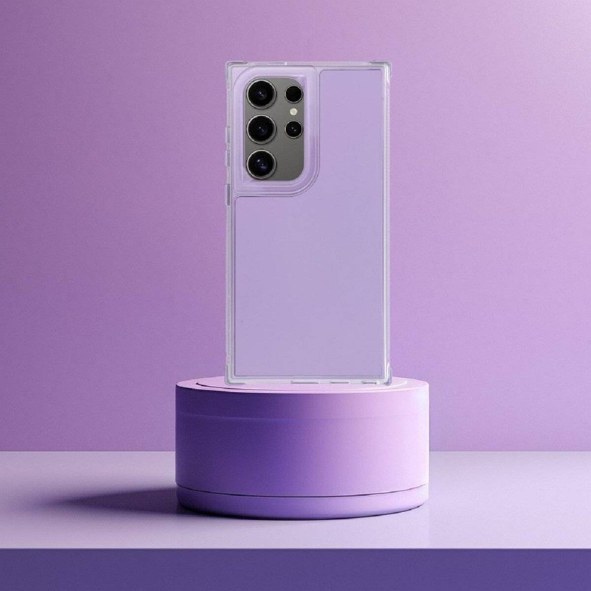 Stylische Bumper Handyhülle – Moderner Look und Robuster Schutz kompatibel mit Samsung Galaxy S25 Ultra Hellviolett
