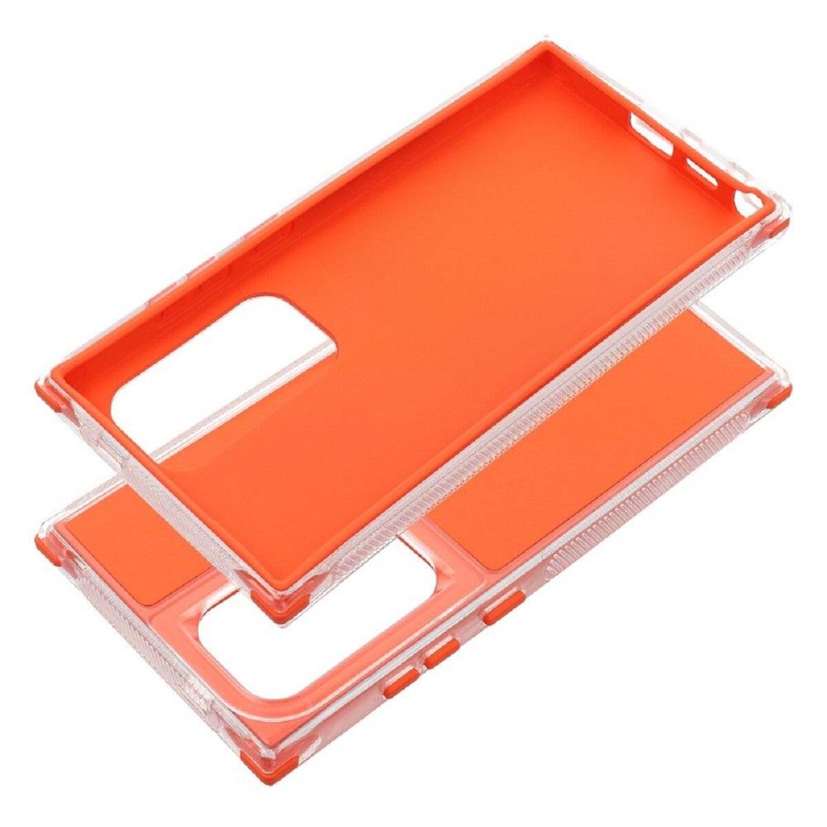 Stylische Bumper Handyhülle – Moderner Look und Robuster Schutz kompatibel mit Samsung Galaxy S25 Plus Orange
