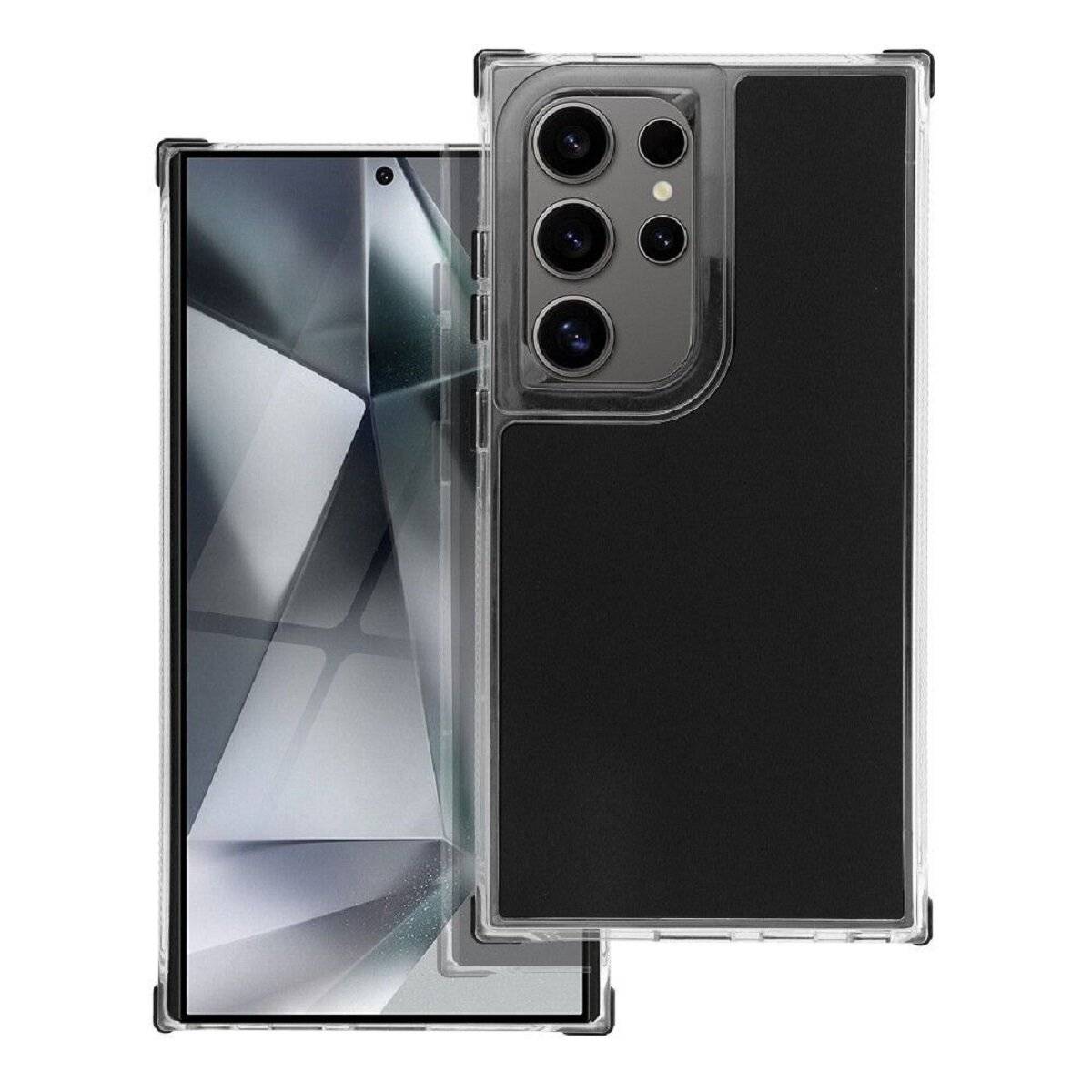 Stylische Bumper Handyhülle – Moderner Look und Robuster Schutz kompatibel mit Samsung Galaxy S25 Plus Schwarz