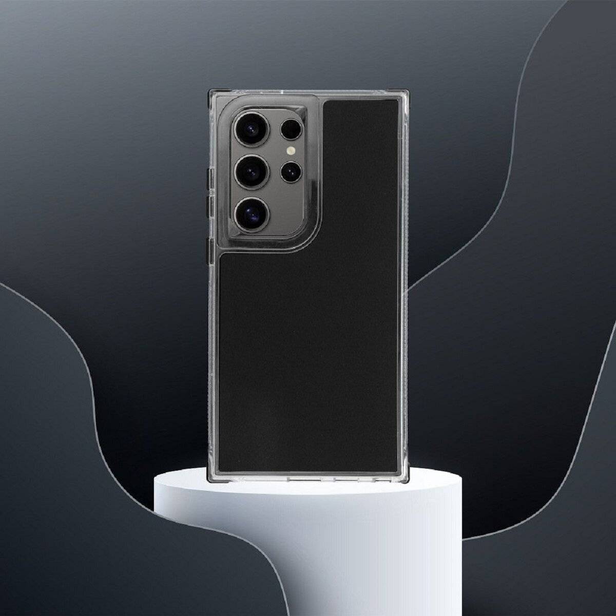 Stylische Bumper Handyhülle – Moderner Look und Robuster Schutz kompatibel mit Samsung Galaxy S25 Plus Schwarz