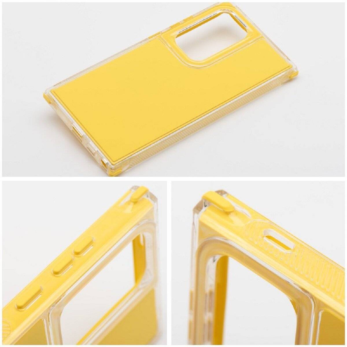 Stylische Bumper Handyhülle – Moderner Look und Robuster Schutz kompatibel mit Samsung Galaxy S25 Plus Gelb