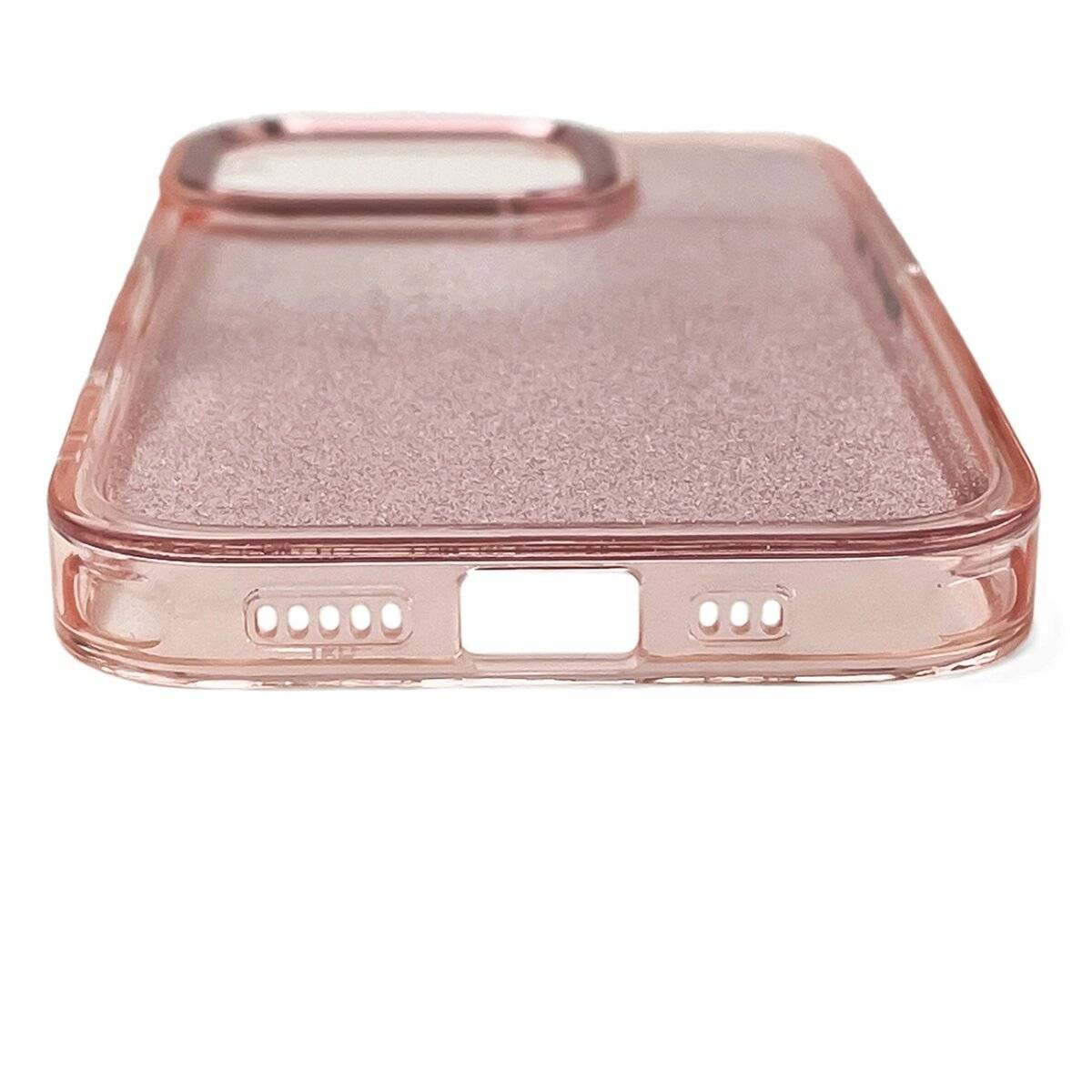 Glitter Case Bumper Handyhülle Schutzhülle kompatibel mit iPhone 16 Pro Max Rosa