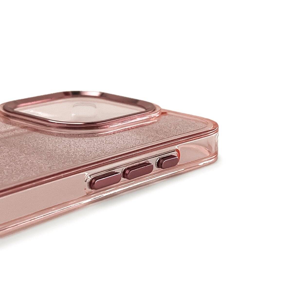 Glitter Case Bumper Handyhülle Schutzhülle kompatibel mit iPhone 16 Pro Max Rosa