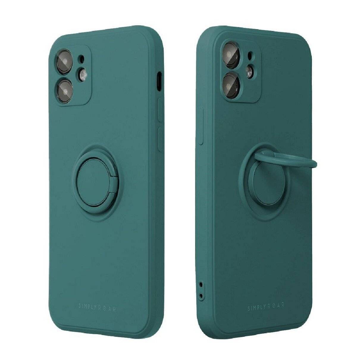 Roar Case Amber Schutzhülle Bumper Handyhülle mit Ringhalterung kompatibel mit Samsung Galaxy S25 Ultra Grün