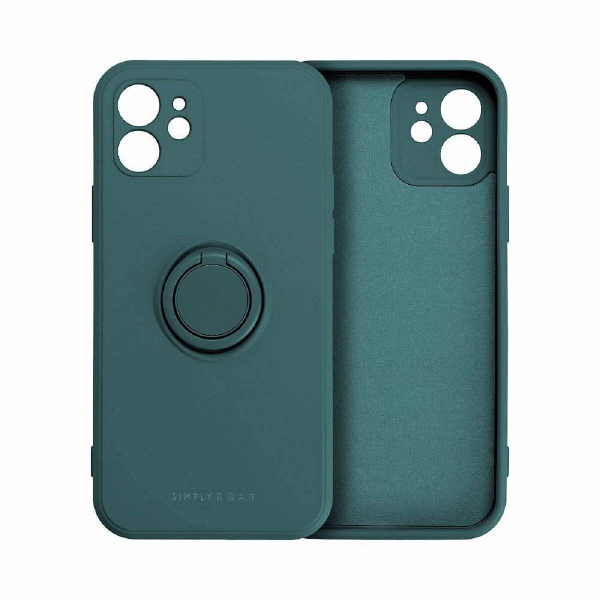 Roar Case Amber Schutzhülle Bumper Handyhülle mit Ringhalterung kompatibel mit Samsung Galaxy S25 Ultra Grün