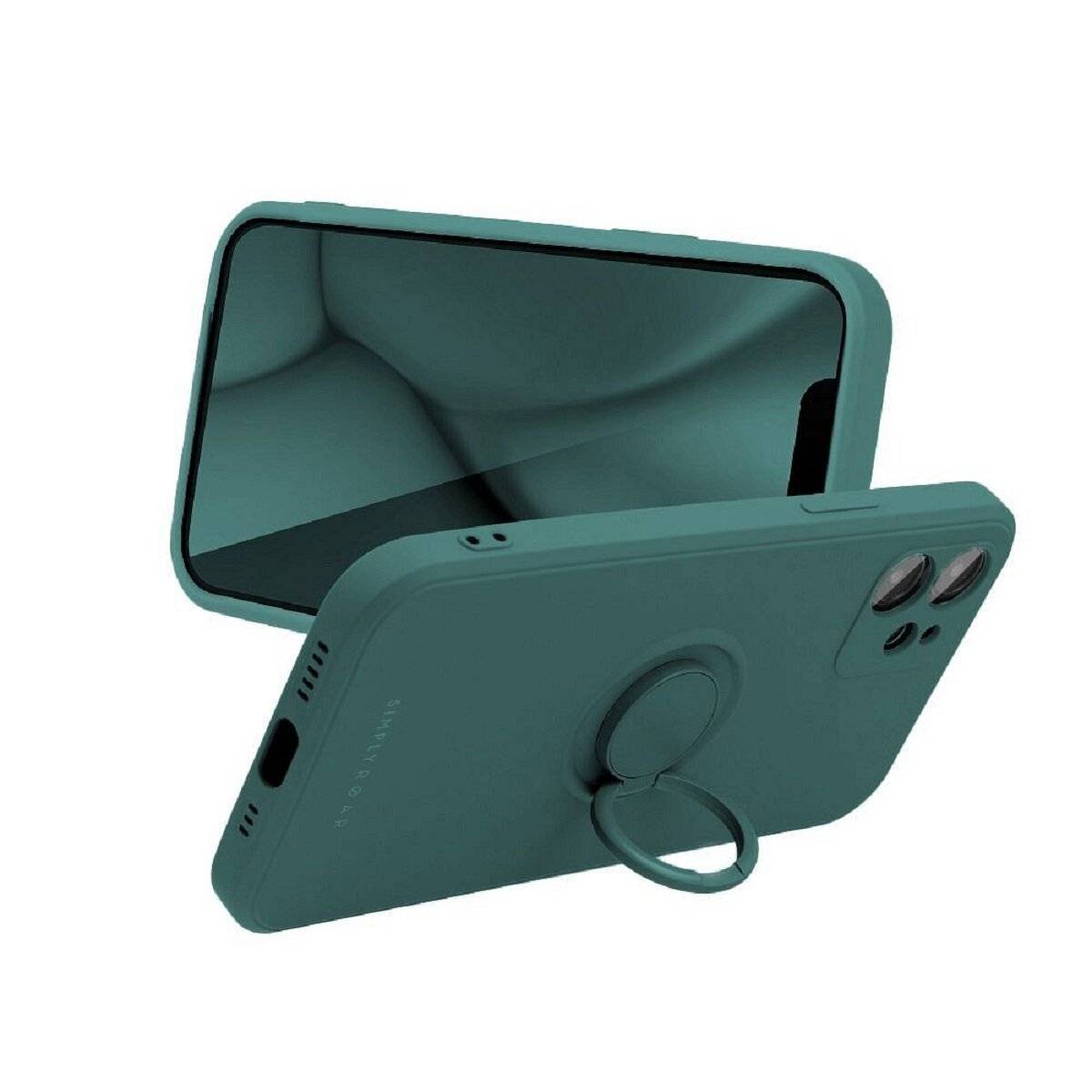 Roar Case Amber Schutzhülle Bumper Handyhülle mit Ringhalterung kompatibel mit Samsung Galaxy S25 Ultra Grün