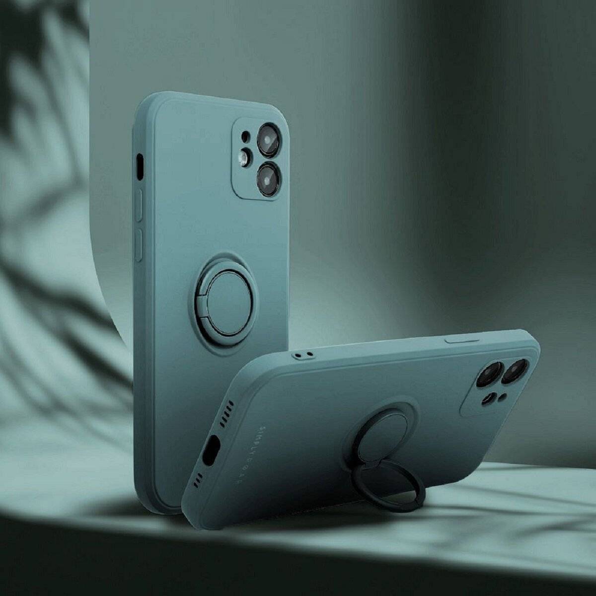 Roar Case Amber Schutzhülle Bumper Handyhülle mit Ringhalterung kompatibel mit Samsung Galaxy S25 Ultra Grün