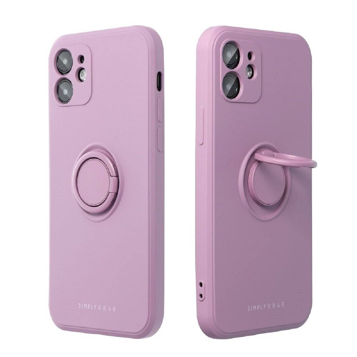 Roar Case Amber Schutzhülle Bumper Handyhülle mit Ringhalterung kompatibel mit Samsung Galaxy S25 Ultra Lila
