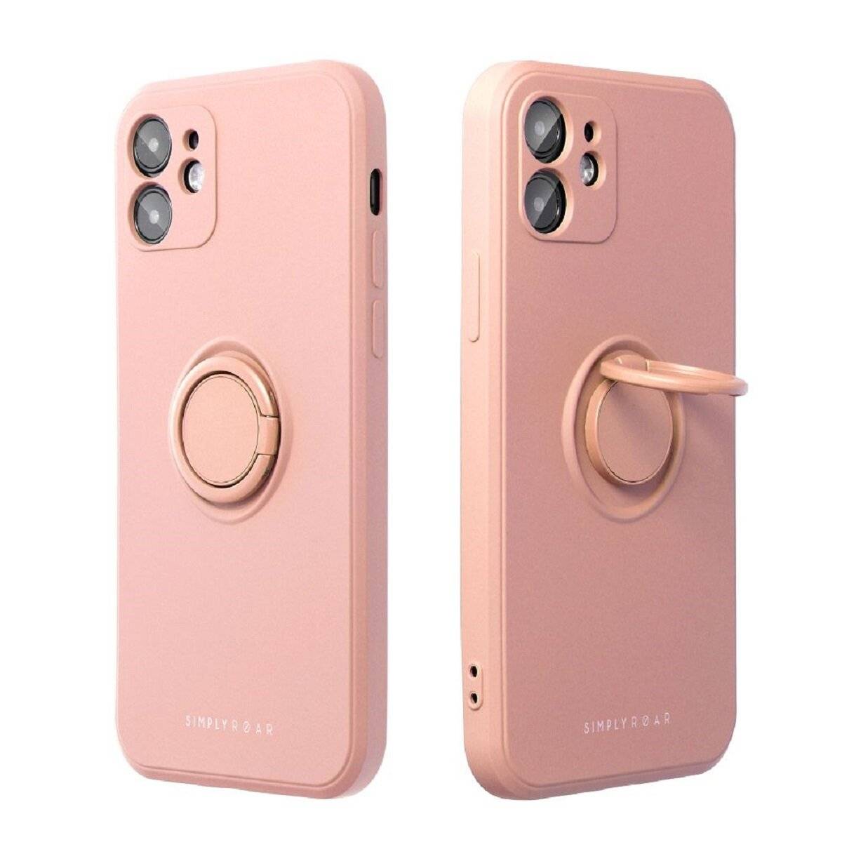 Roar Case Amber Schutzhülle Bumper Handyhülle mit Ringhalterung kompatibel mit Samsung Galaxy S25 Ultra Pink