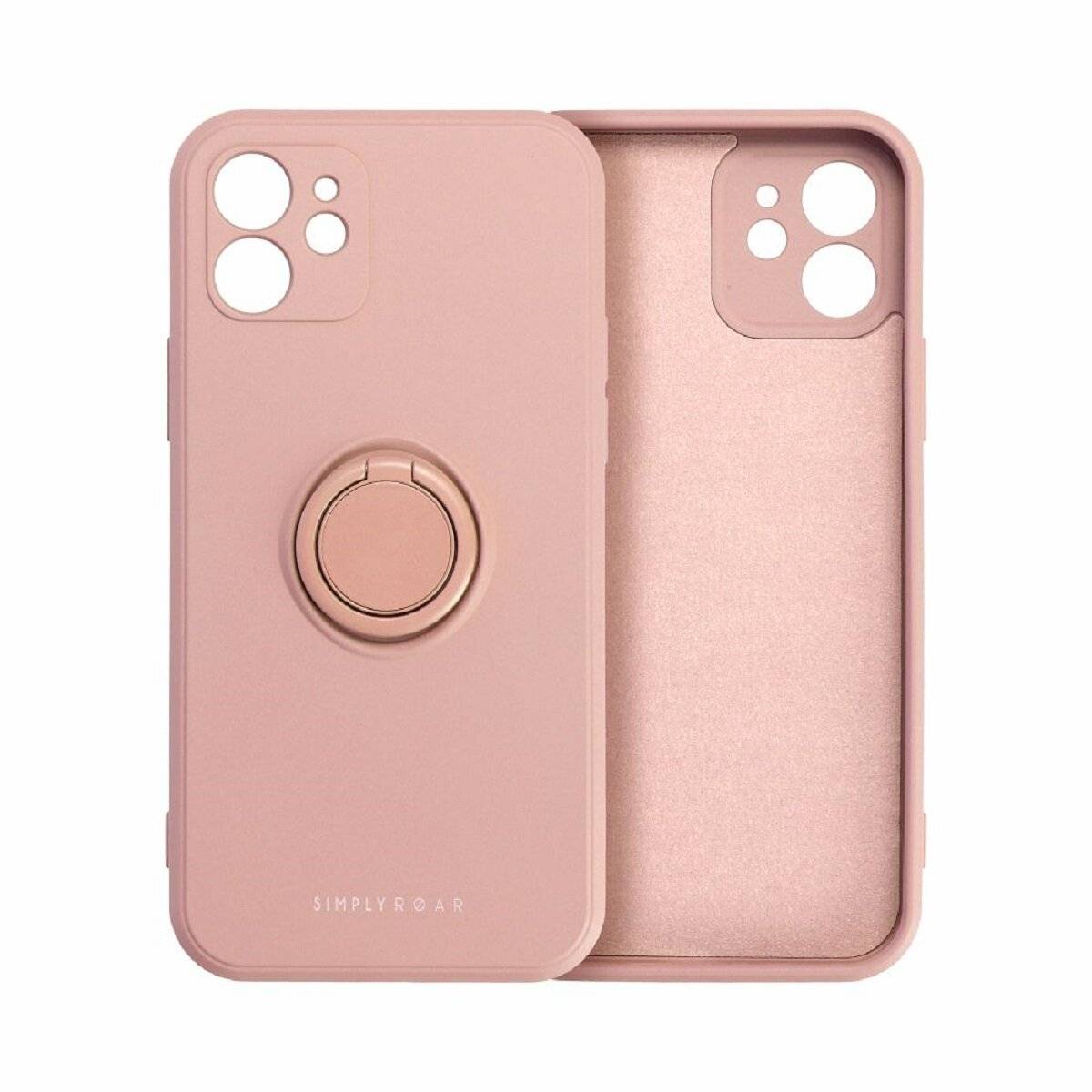 Roar Case Amber Schutzhülle Bumper Handyhülle mit Ringhalterung kompatibel mit Samsung Galaxy S25 Ultra Pink
