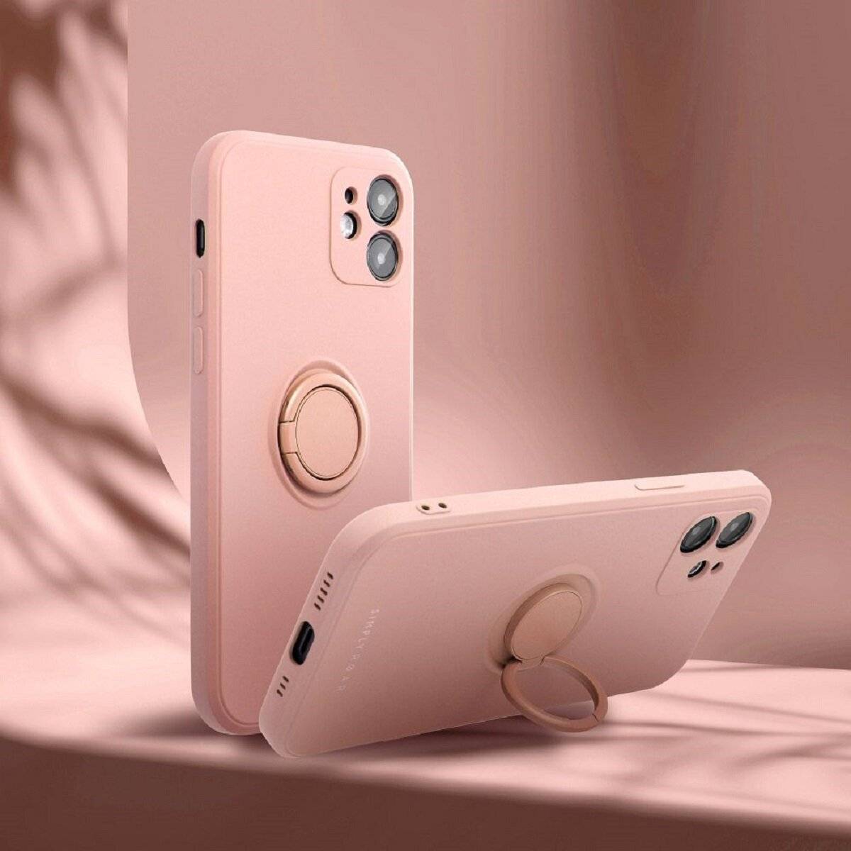 Roar Case Amber Schutzhülle Bumper Handyhülle mit Ringhalterung kompatibel mit Samsung Galaxy S25 Ultra Pink