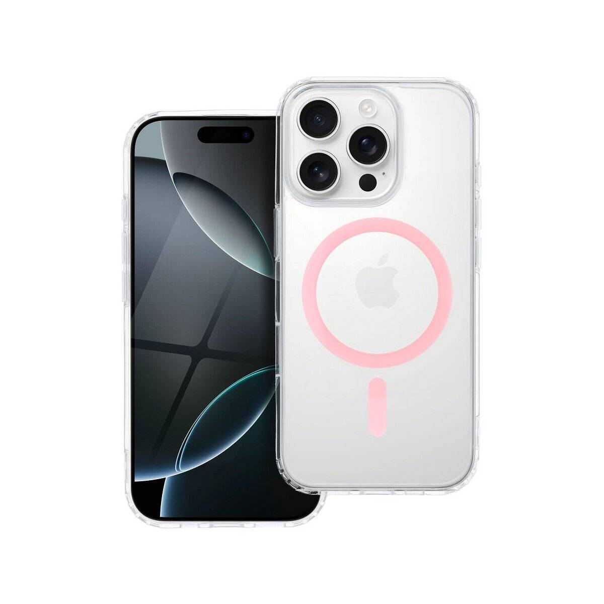 Drop Glue Colorful Ring Teiltransparent rosa Magnetstreifen Kompatibel mit Samsung Galaxy A16 5G / 4G