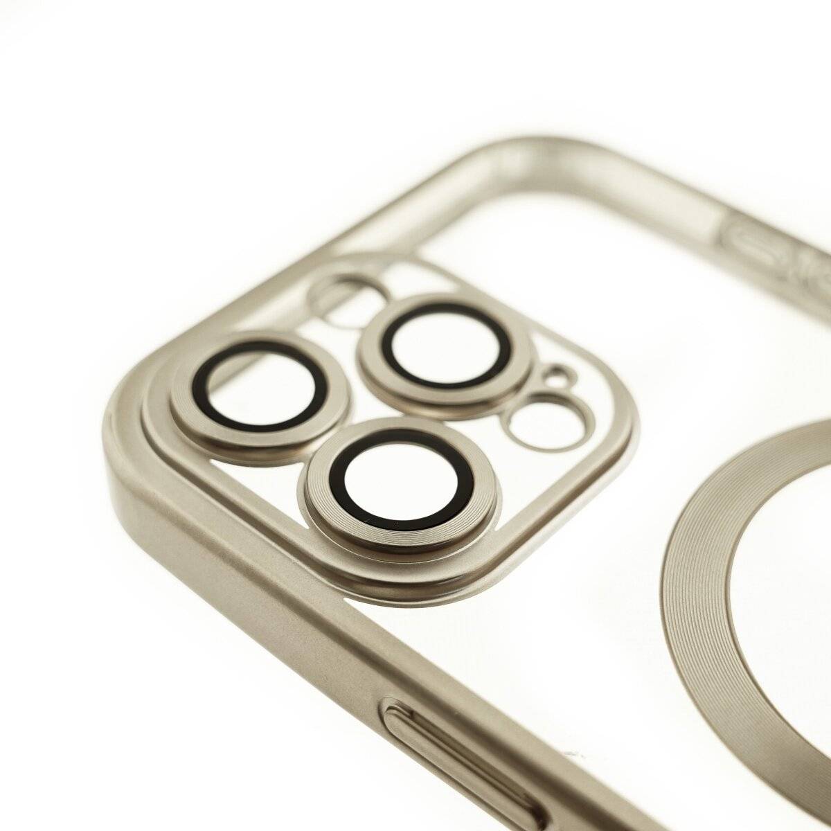 MagSafe Hülle mit Kameraschutz kompatibel mit Samsung Galaxy S24 FE Grau
