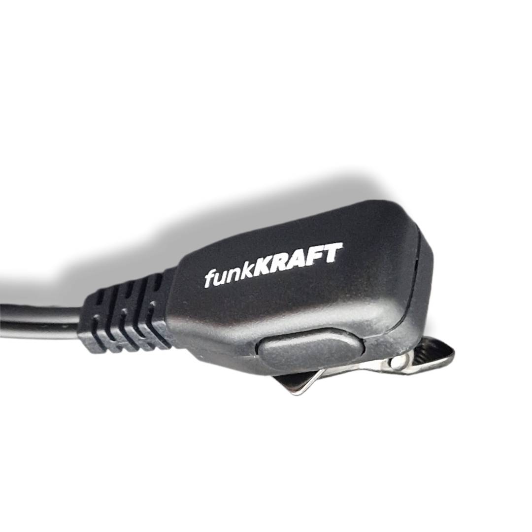 funkKRAFT SecureWave Core M – Security Headset mit Schallschlauch für Motorola 2-Pin Funkgeräte