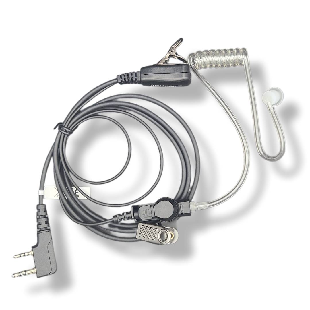 funkKRAFT SecureWave Core K – Security Headset mit Schallschlauch für Kenwood 2-Pin Funkgeräte