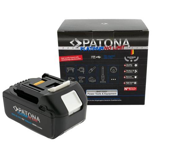 2x Akku mit USB-C In- und Output kompatibel mit Makita 18V BL1850B u. BL1860B | 5500mAh | LED Kapazitätsanzeige