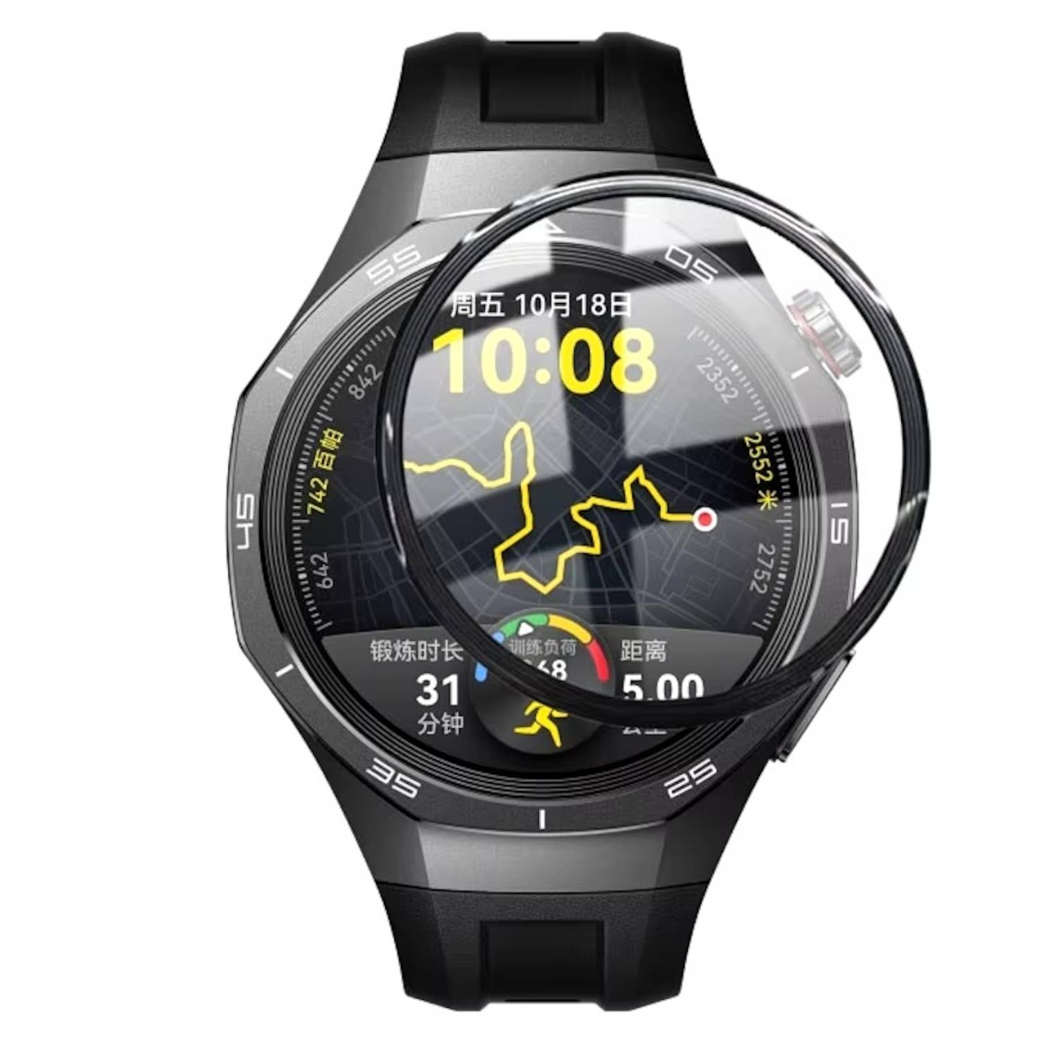 Für Huawei Watch GT 5 Pro 46mm Plexiglas Display Full Schutz Folie Transparent