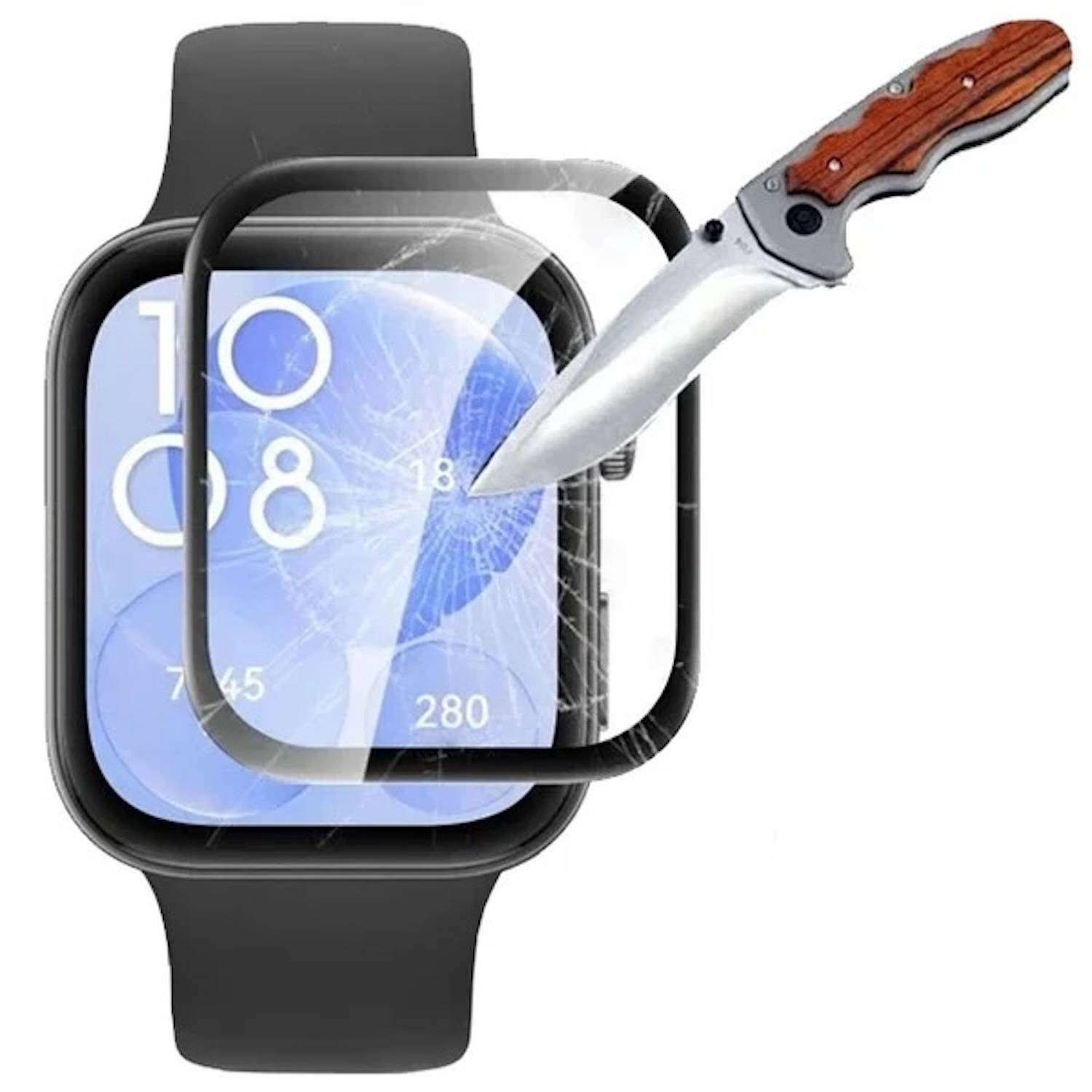 Für Huawei Watch D2 Plexiglas Display HD Full Schutz Folie Flexibel Transparent