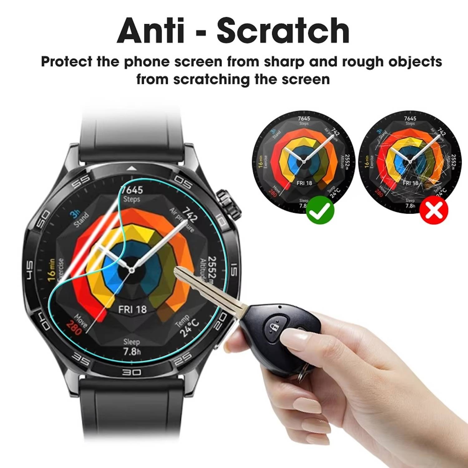 Für Huawei Watch GT 5 41mm Hydrogel Touch Film Display Schutzfolie Transparent