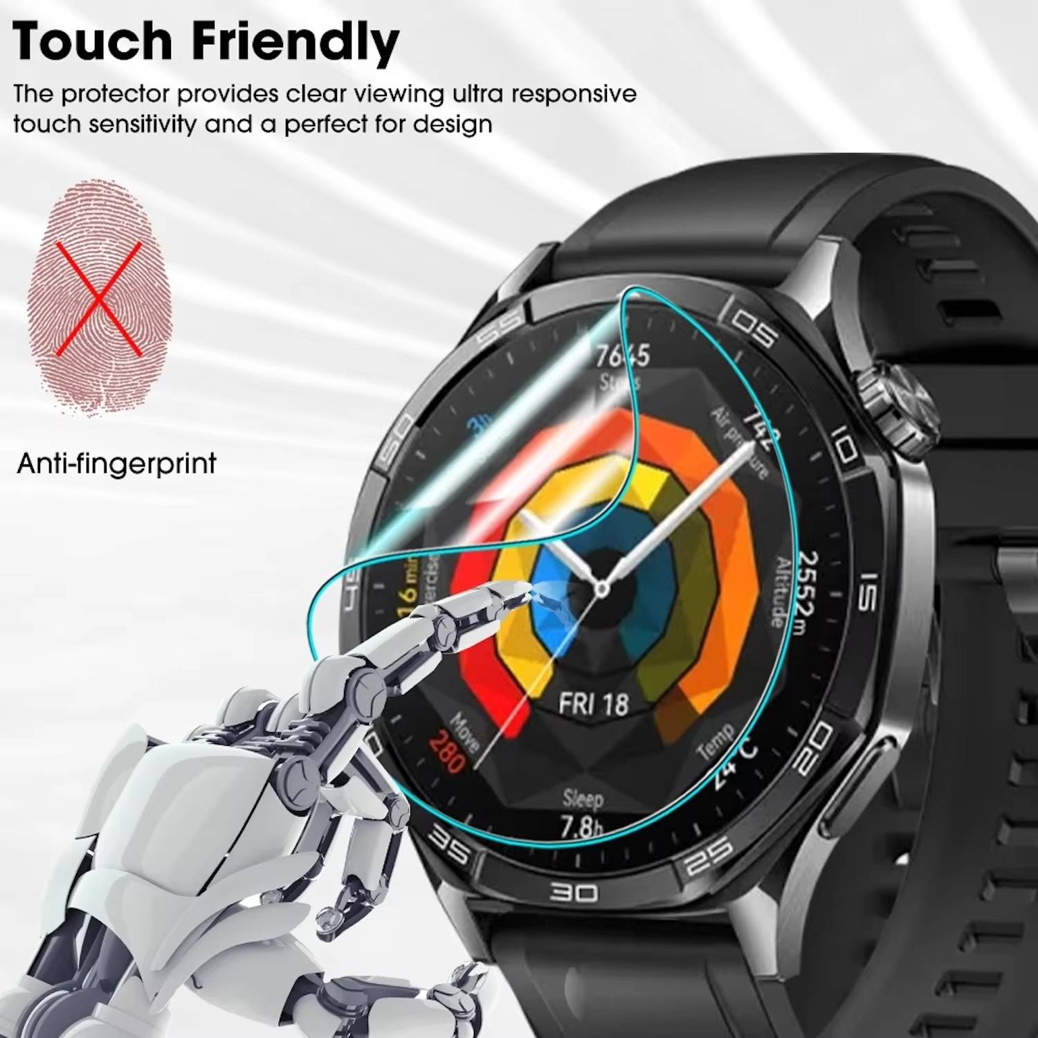 Für Huawei Watch GT 5 Pro 46mm Hydrogel Film Display Schutzfolie Transparent