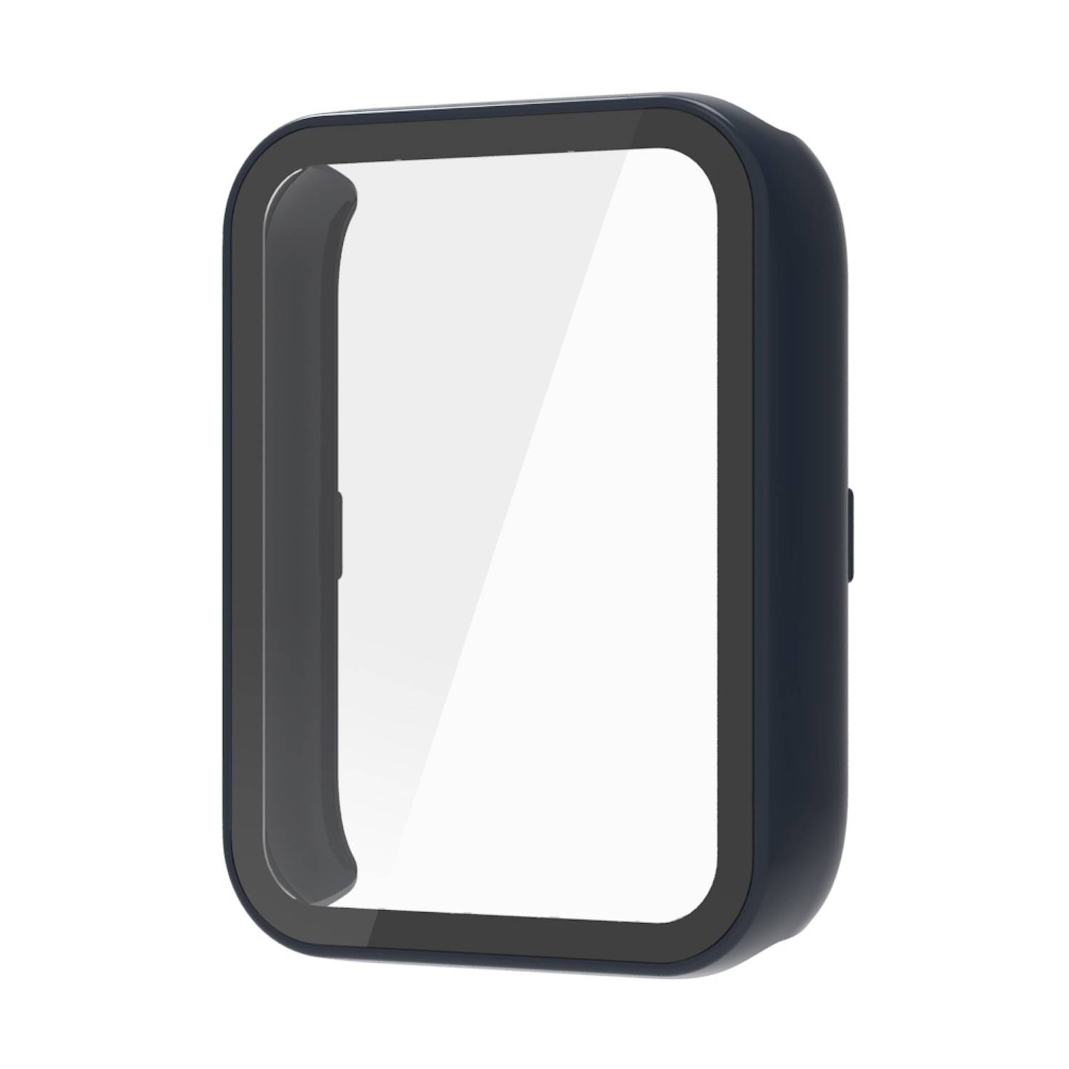 Für Xiaomi Smart Band 9 Pro Kunststoff PC Smart Hülle + Tempered H9 Hart Glas Dunkelblau